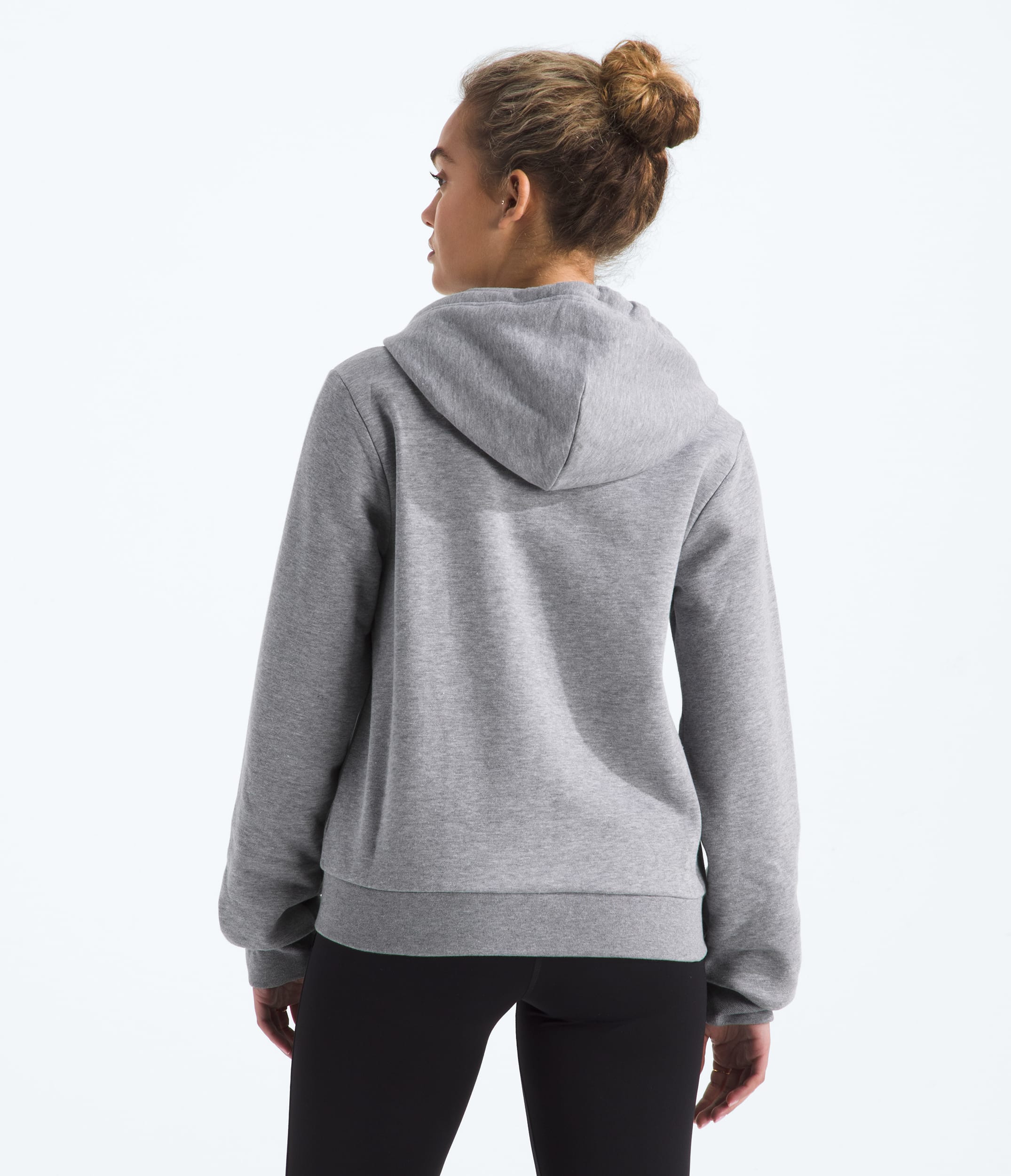Womens Evolution Simple Dome Regular FullZip Hoodie TNF TNF Pale Grey Heather BACK