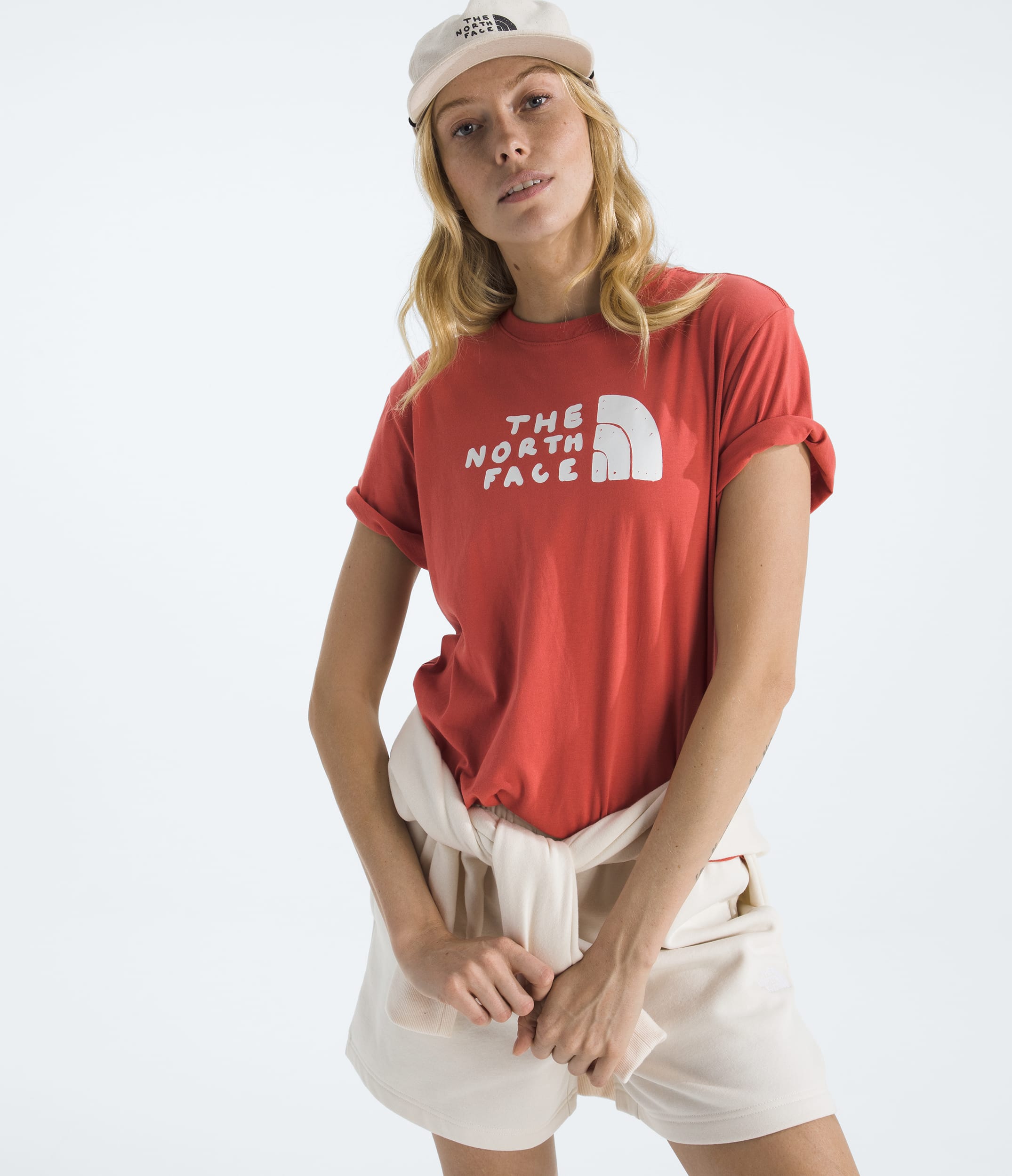 Womens Evolution Sketch Logo Half Dome ShortSleeve TeeGraphic TNF HERO2