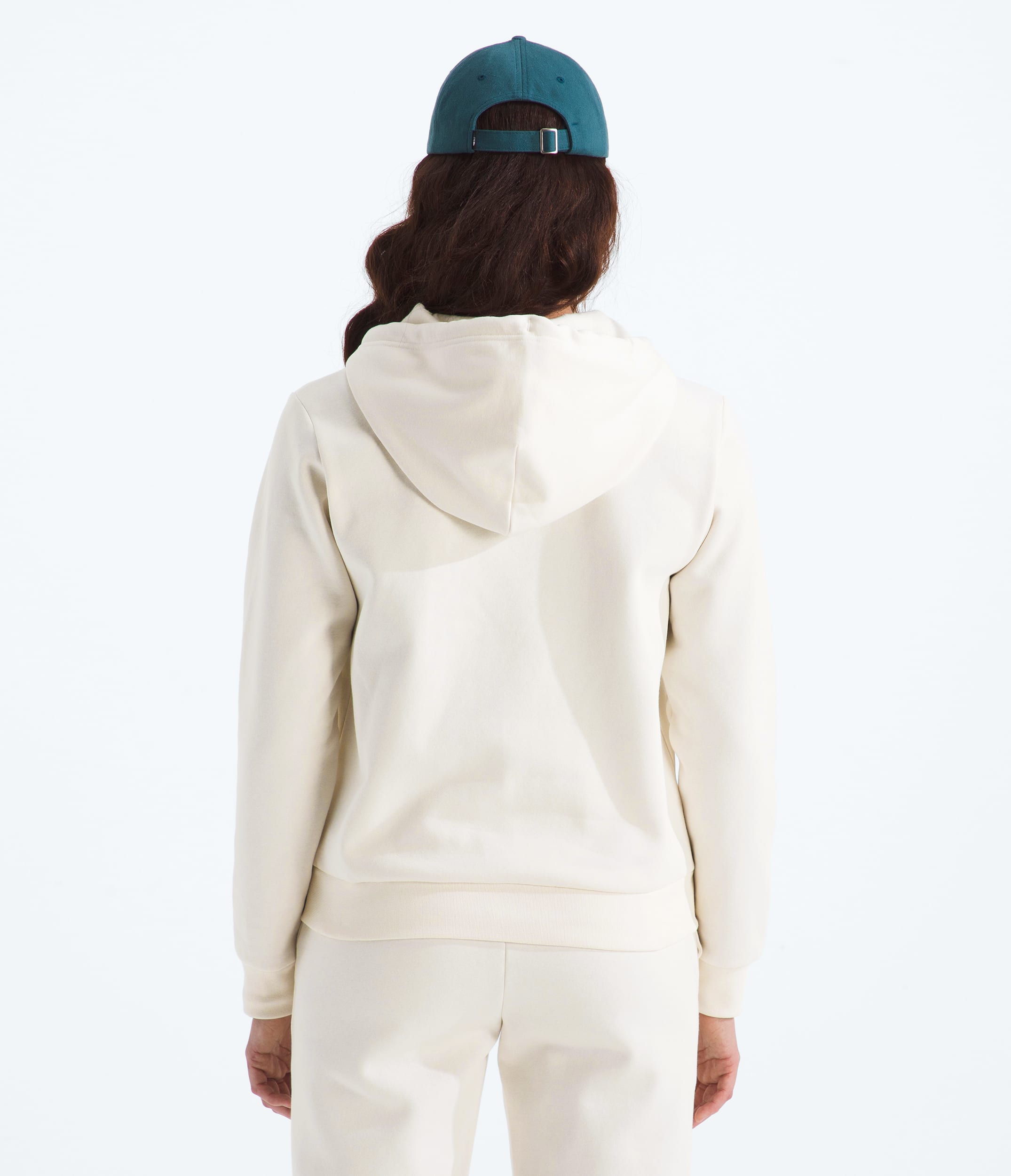 Womens Evolution Simple Dome Regular FullZip Hoodie TNF White Dune BACK