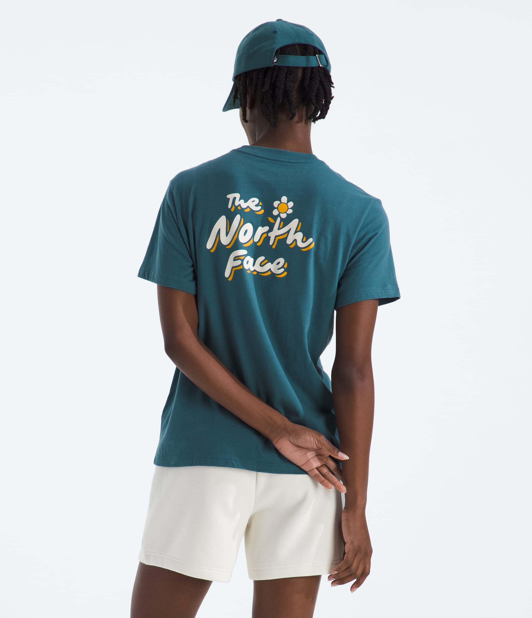 Womens Evolution Floral Cloud ShortSleeve TeeGraphic TNF HERO