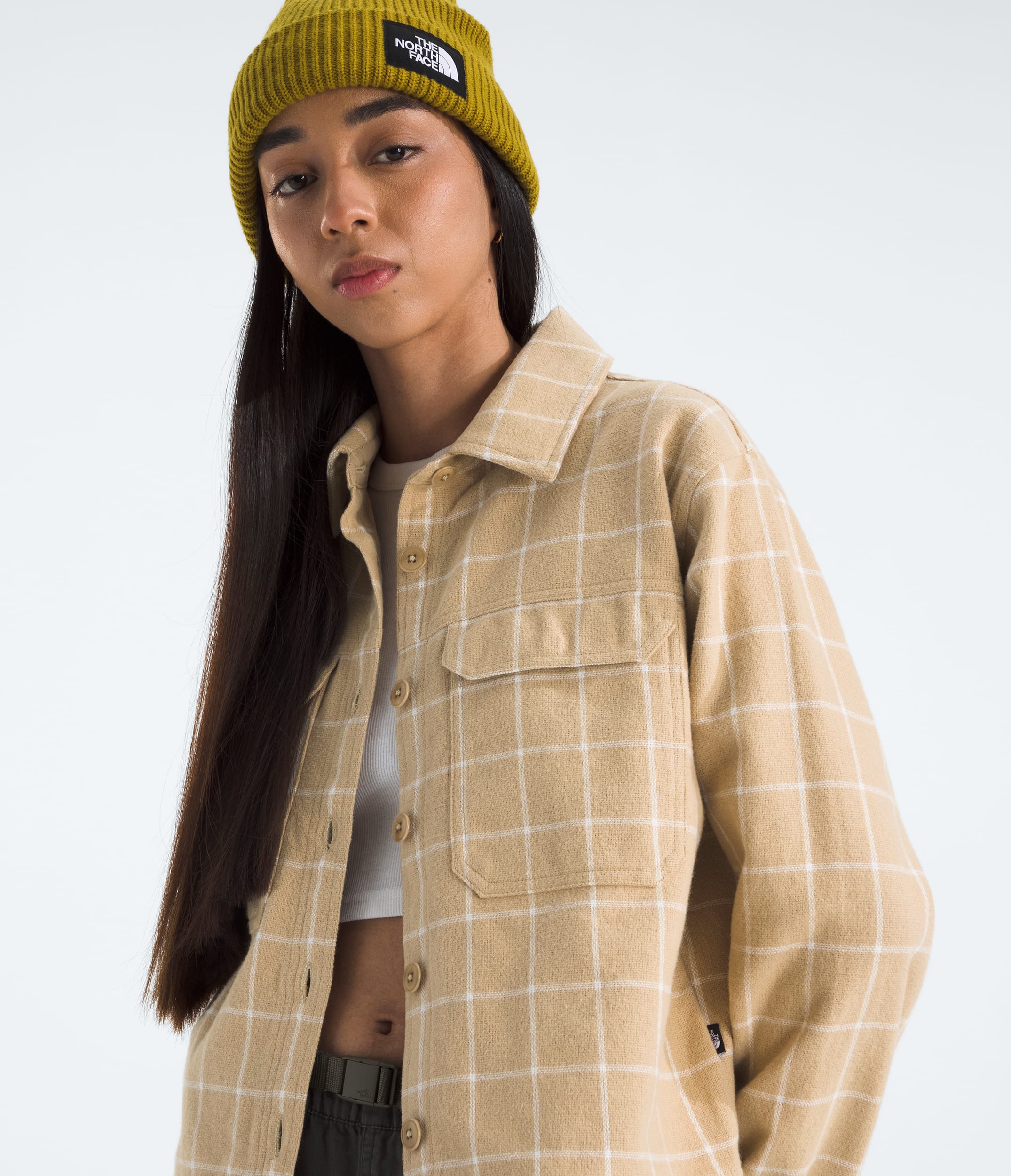 Womens Valley Flannel ShirtPlaid TNF HERO2