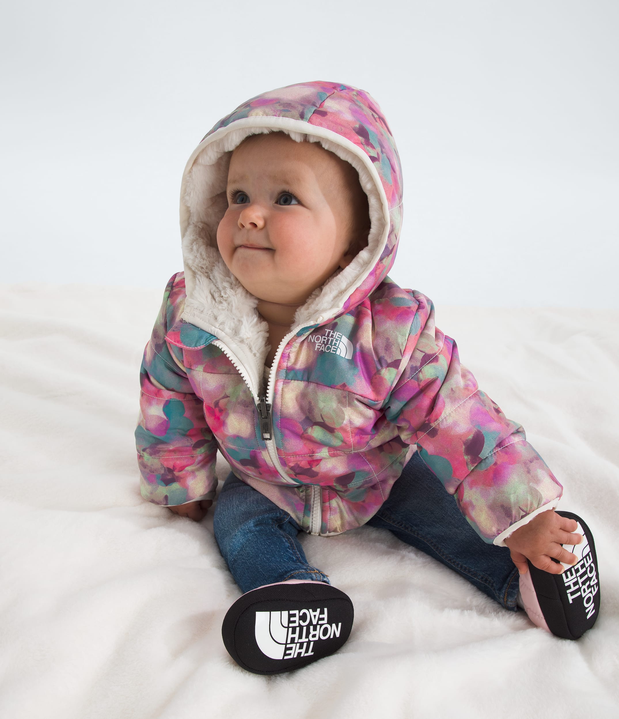 Baby Girls Reversible Shasta FullZip Hooded JacketPrint TNF Main