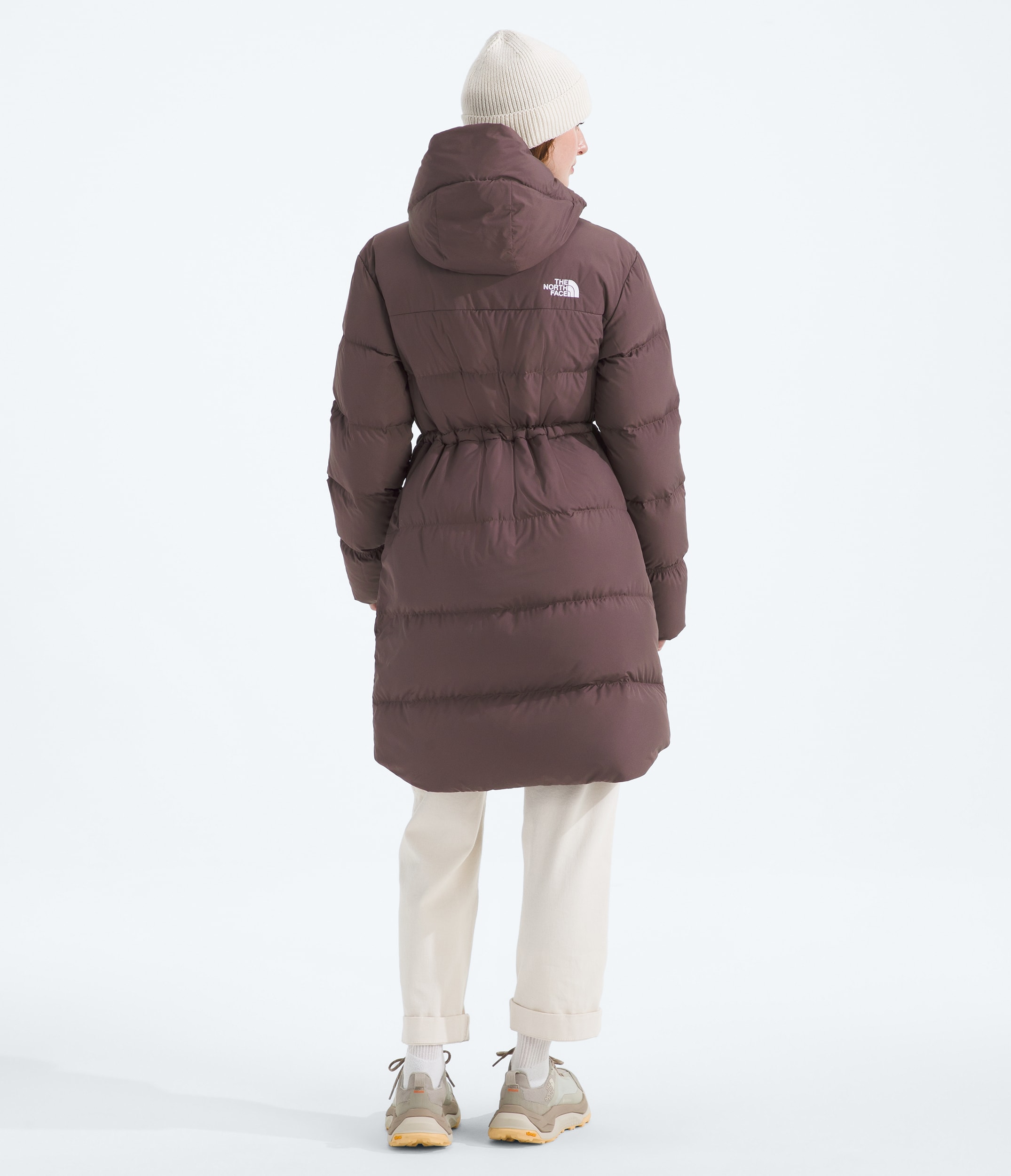 Parka Explore Farther pour femmes TNF Quartz fauve BACK