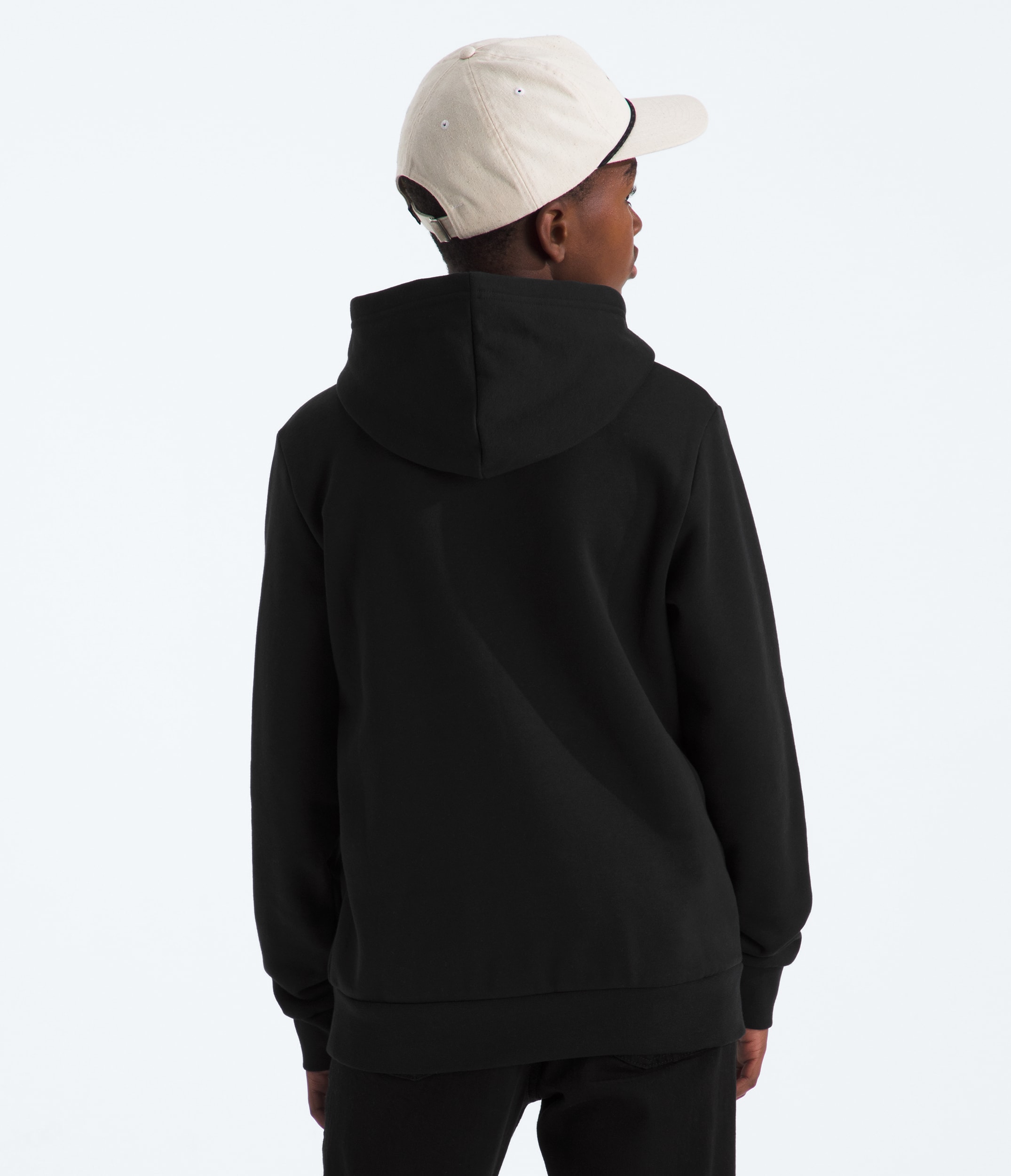 Boys  Girls Evolution Simple Dome Pullover Hoodie TNF TNF Black BACK