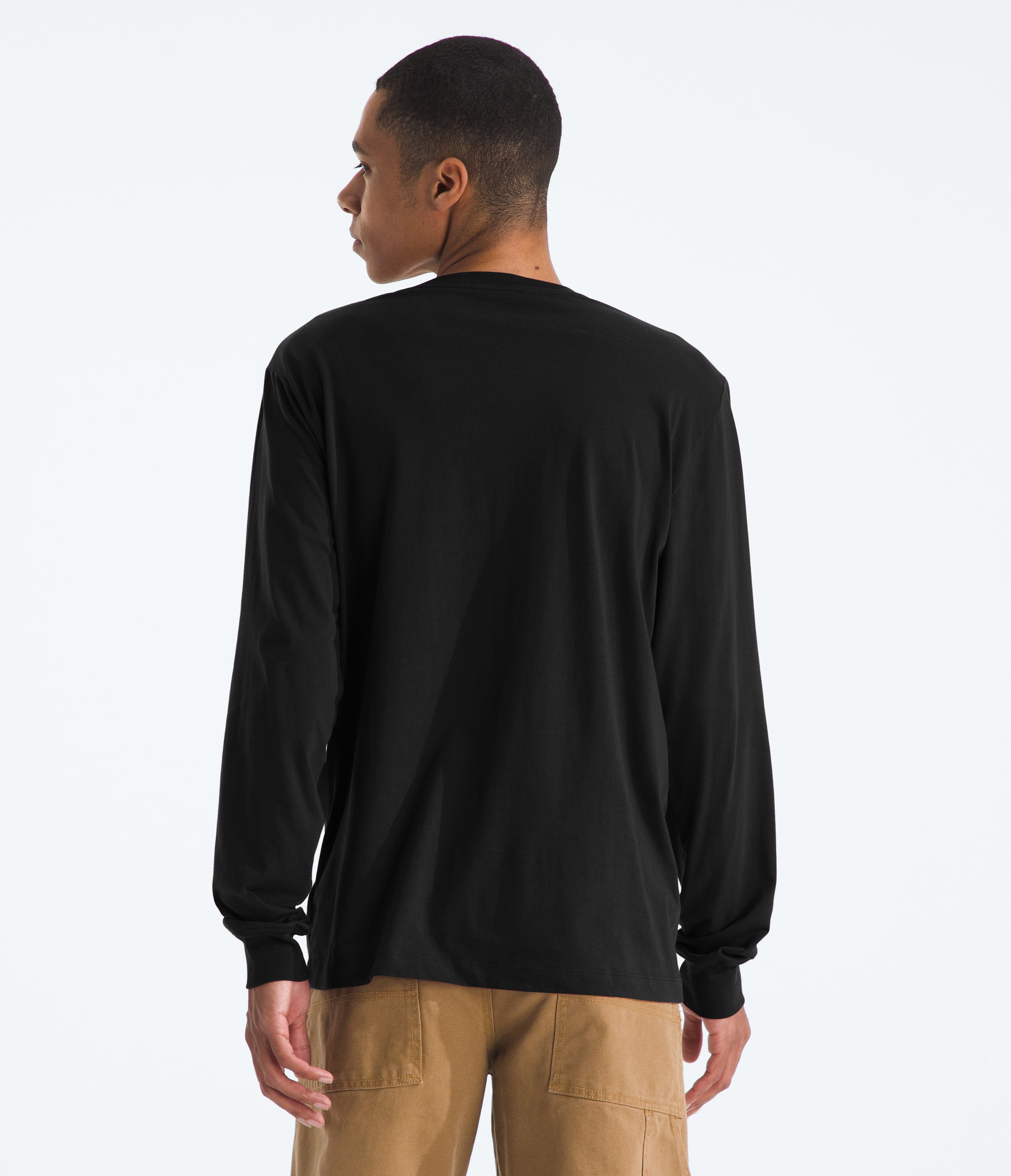 Mens Evolution Simple Dome Regular LongSleeve Tee TNF BACK