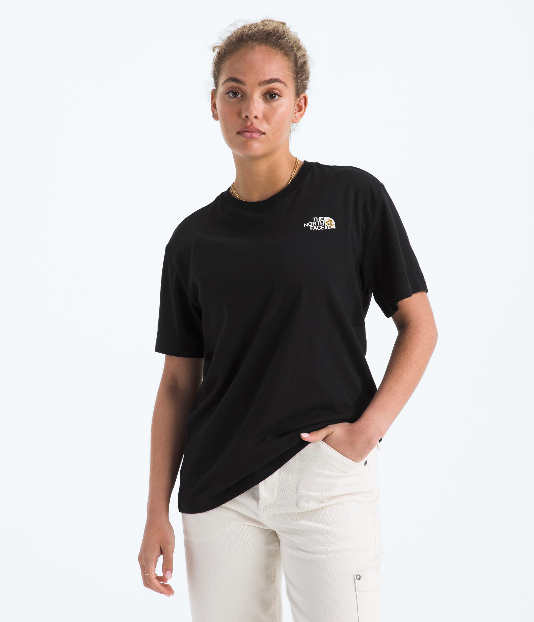 Womens Evolution Floral Cloud ShortSleeve TeeGraphic TNF BACK