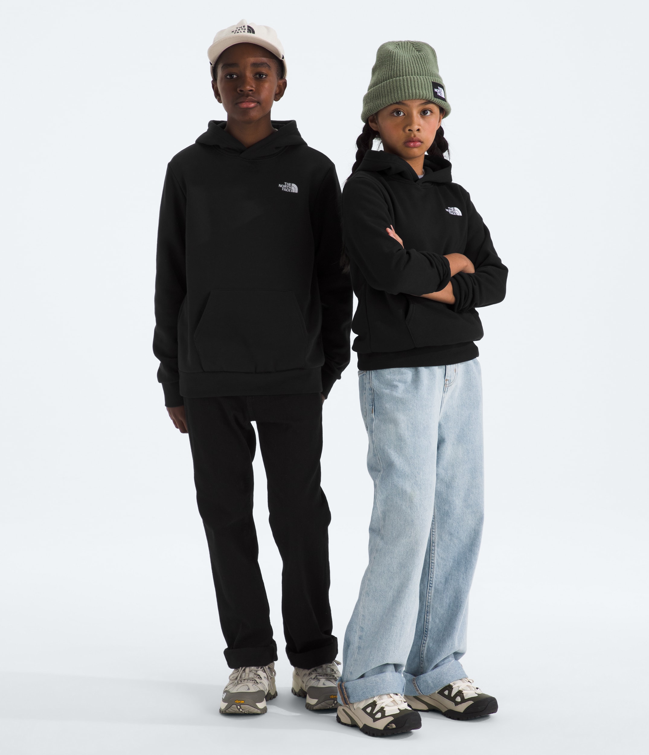 Boys  Girls Evolution Simple Dome Pullover Hoodie TNF TNF Black Main