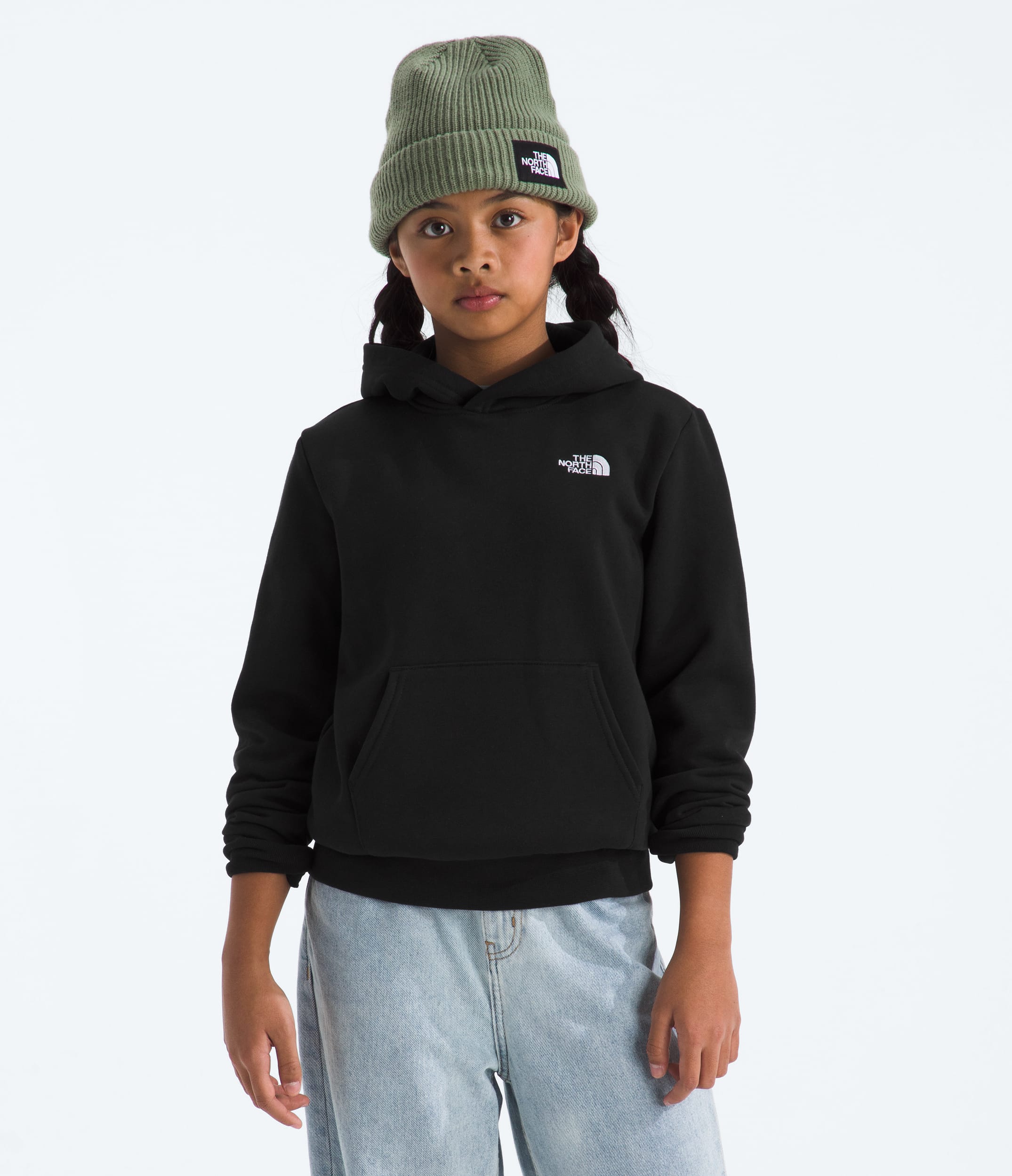 Boys  Girls Evolution Simple Dome Pullover Hoodie TNF TNF Black HERO3