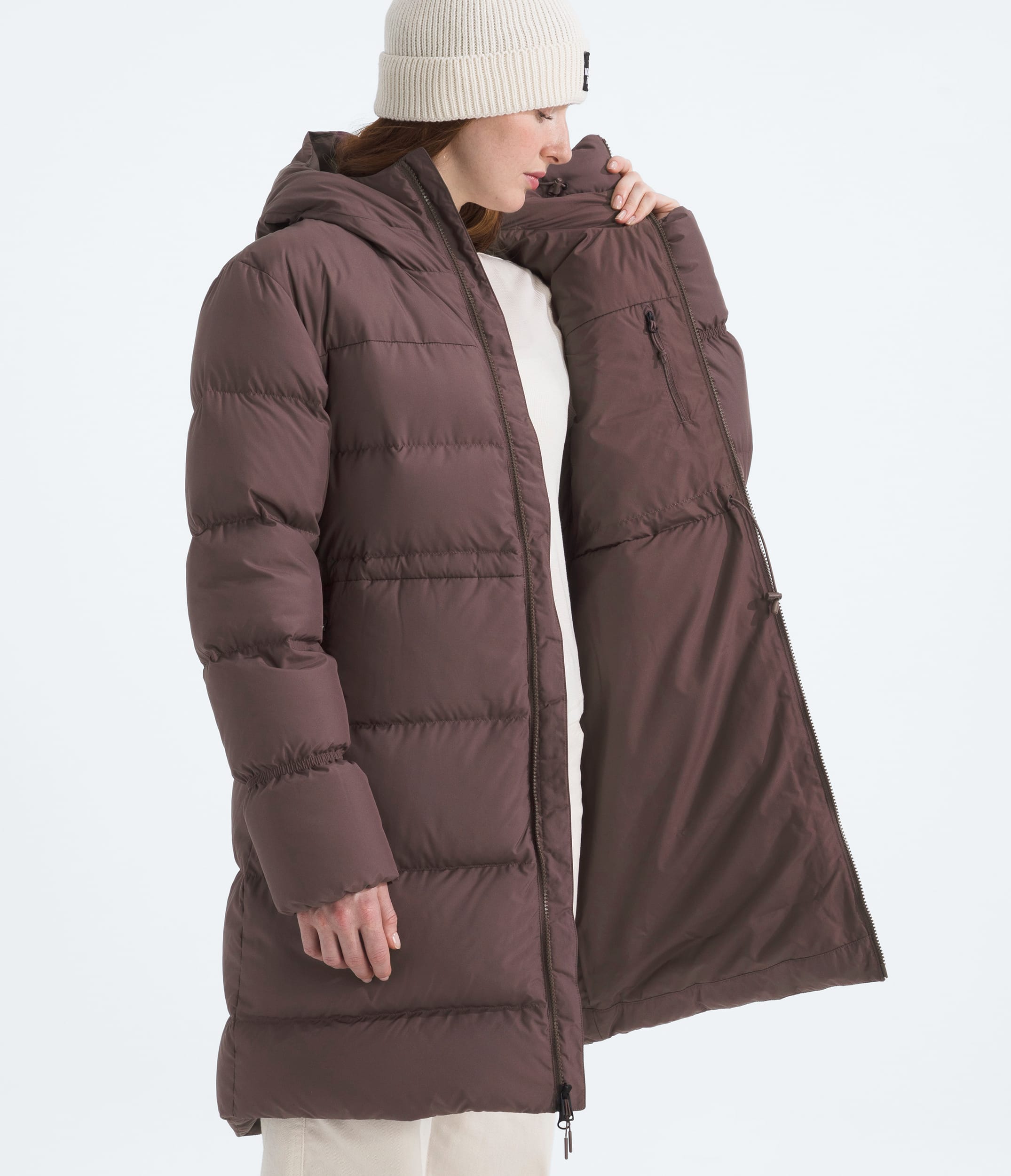 Parka Explore Farther pour femmes TNF Quartz fauve MODELINT