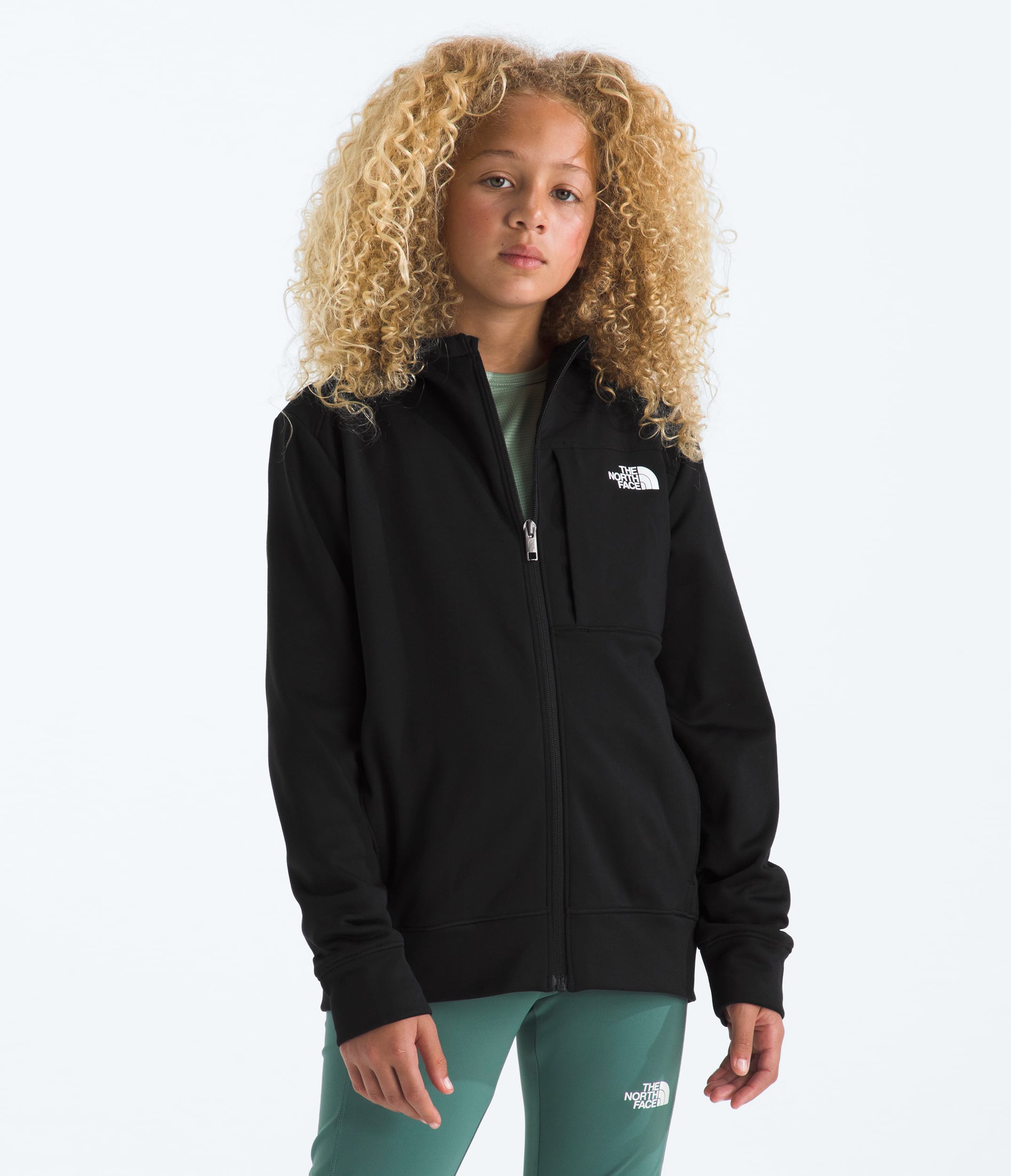 Boys  Girls TNF Performance Fleece FullZip Hooded Jacket TNF HERO3