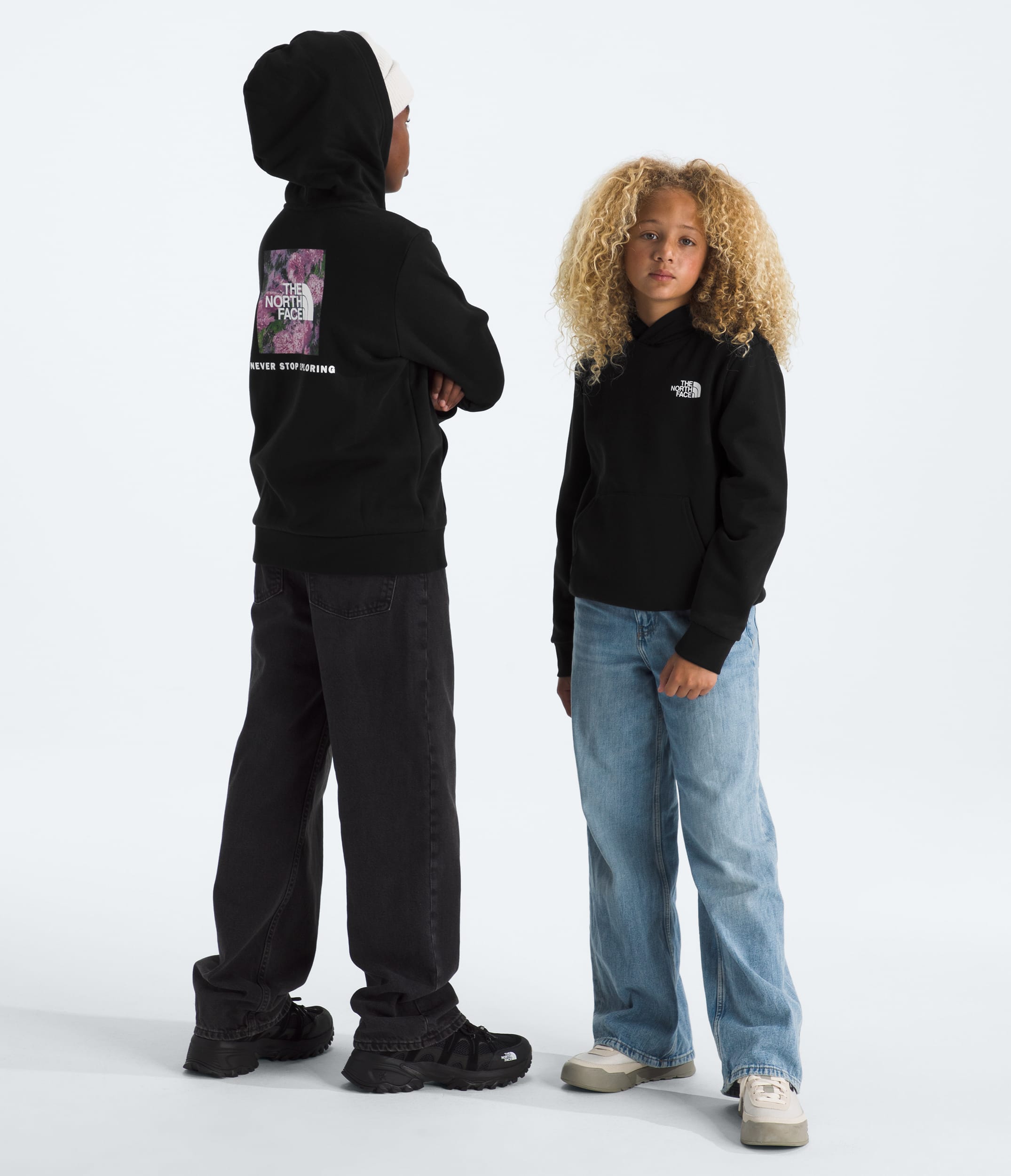 Boys  Girls Evolution Box NSE Pullover HoodieGraphic TNF TNF Black Main