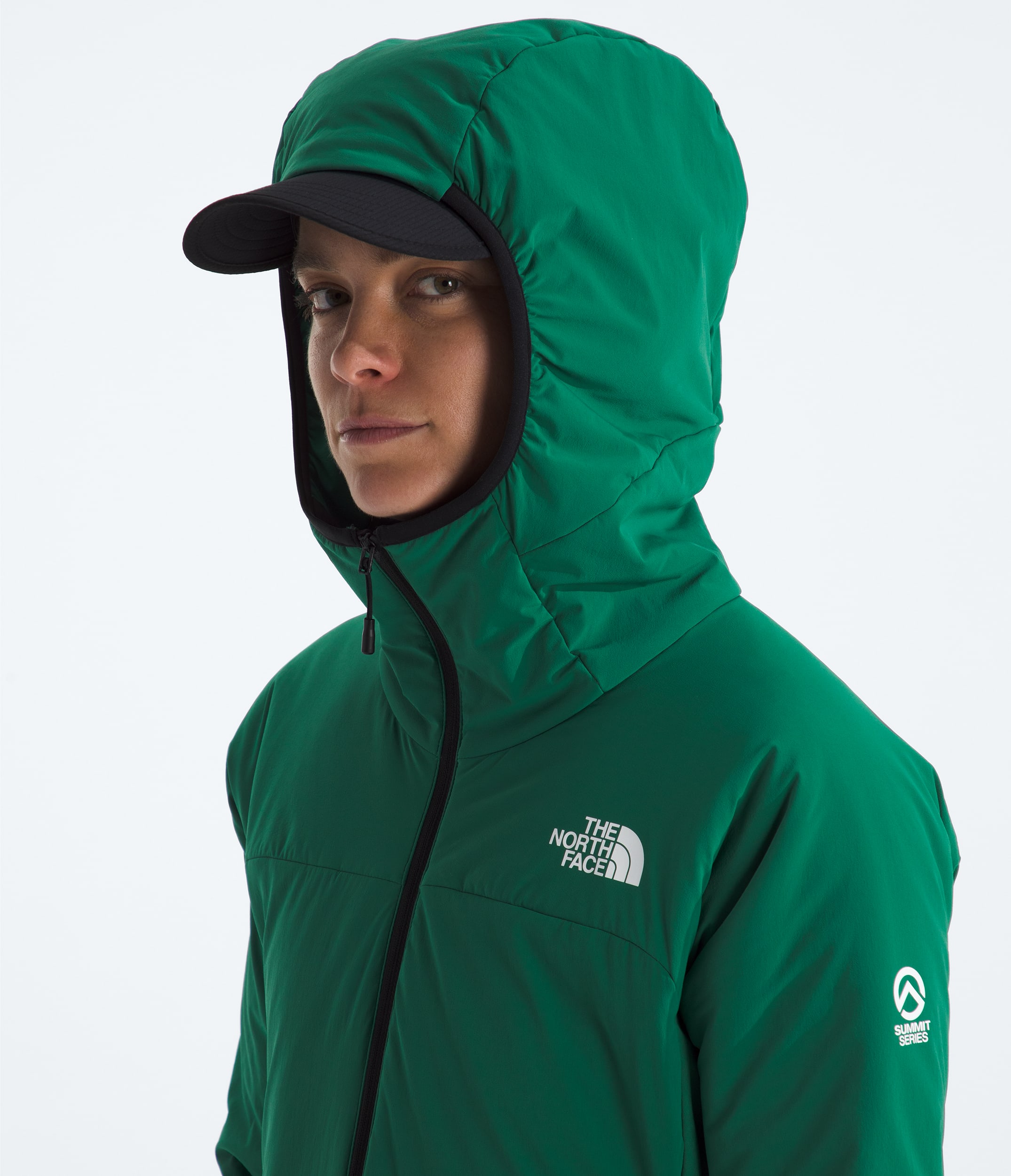 Womens Summit Series Casaval Hybrid Hoodie TNF MODELHOOD2