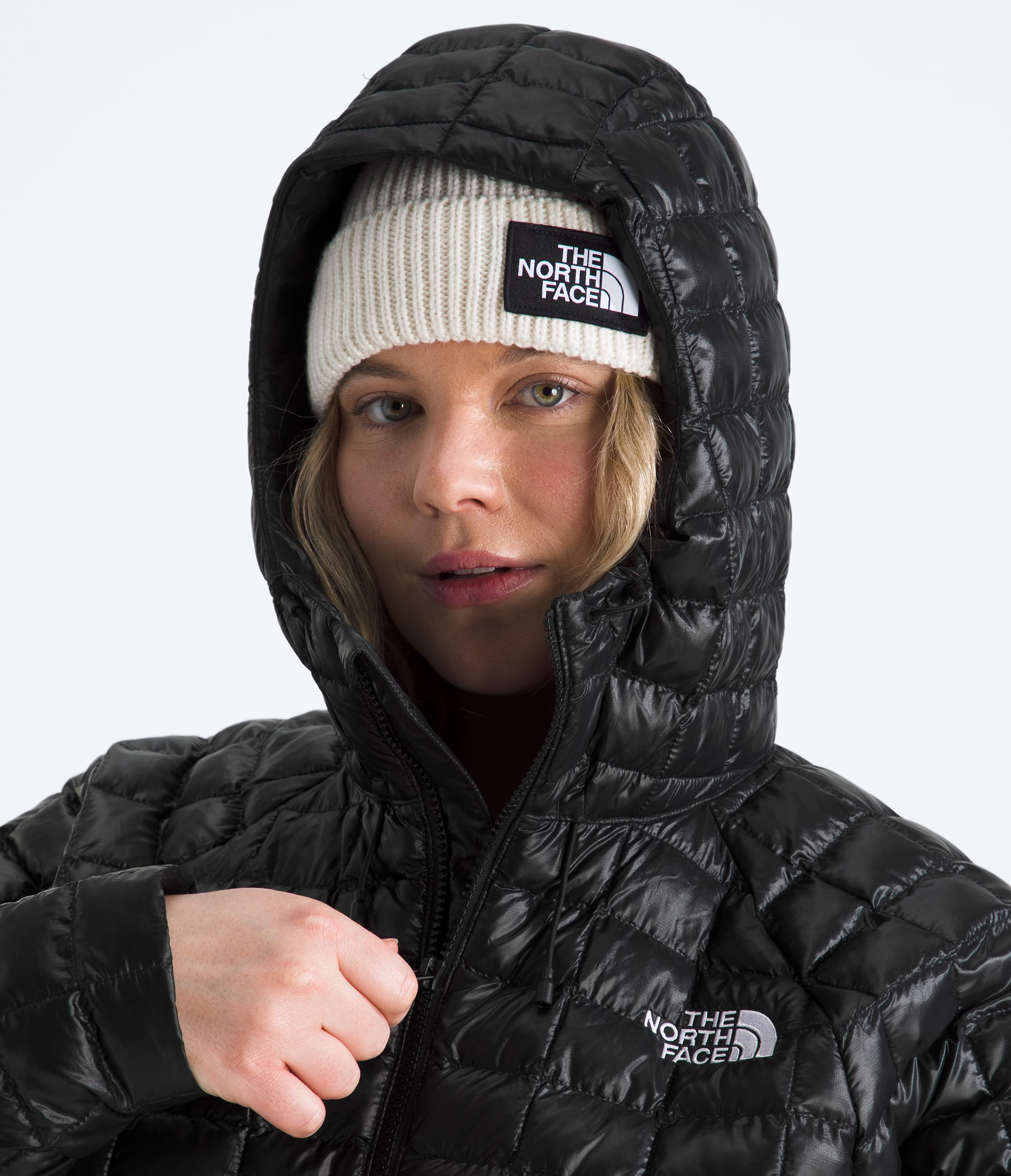 Womens Plus THERMOBALL Hooded Parka TNF MODELHOOD2