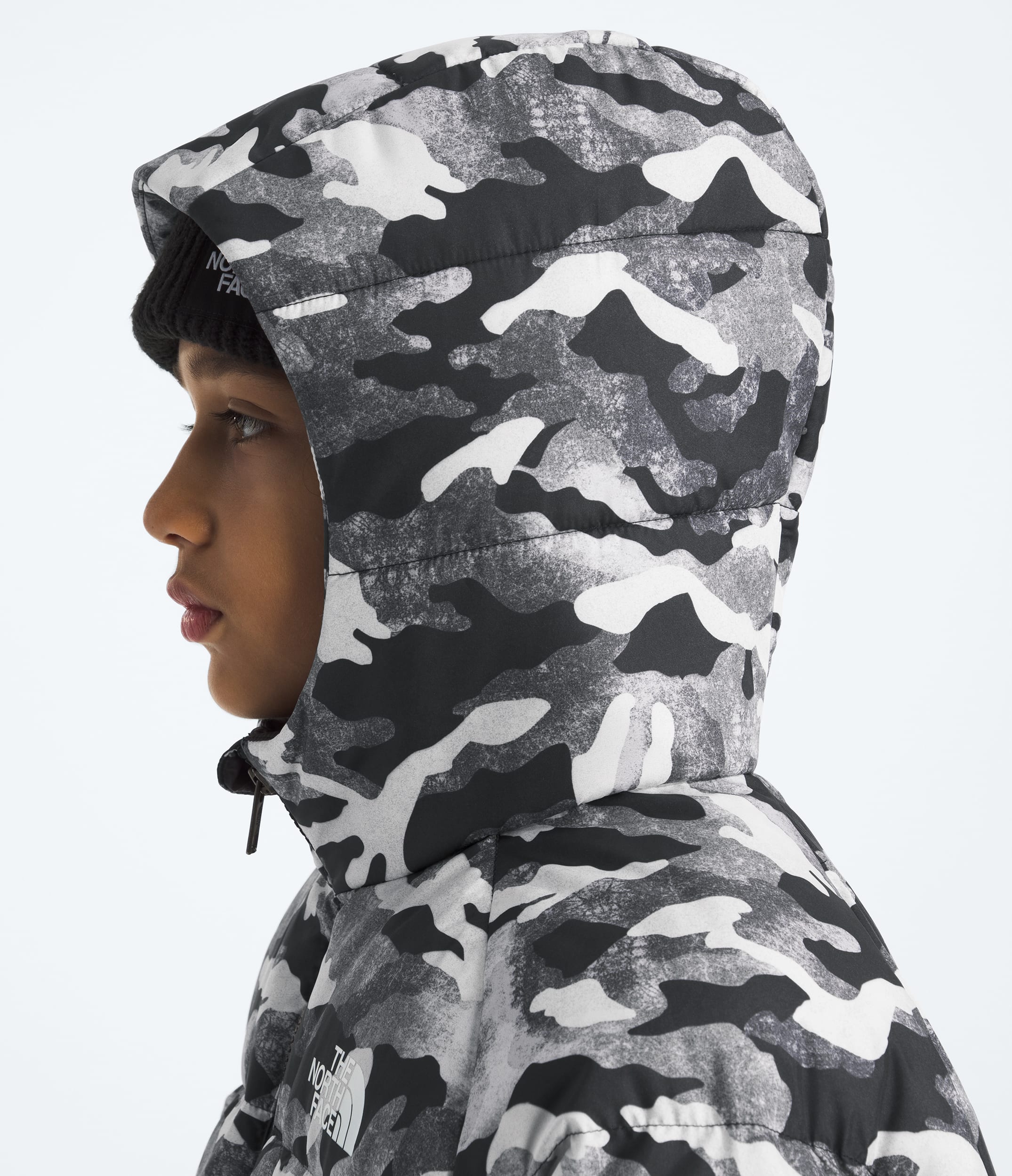Boys North Down Hooded JacketPrint TNF MODELHOOD2