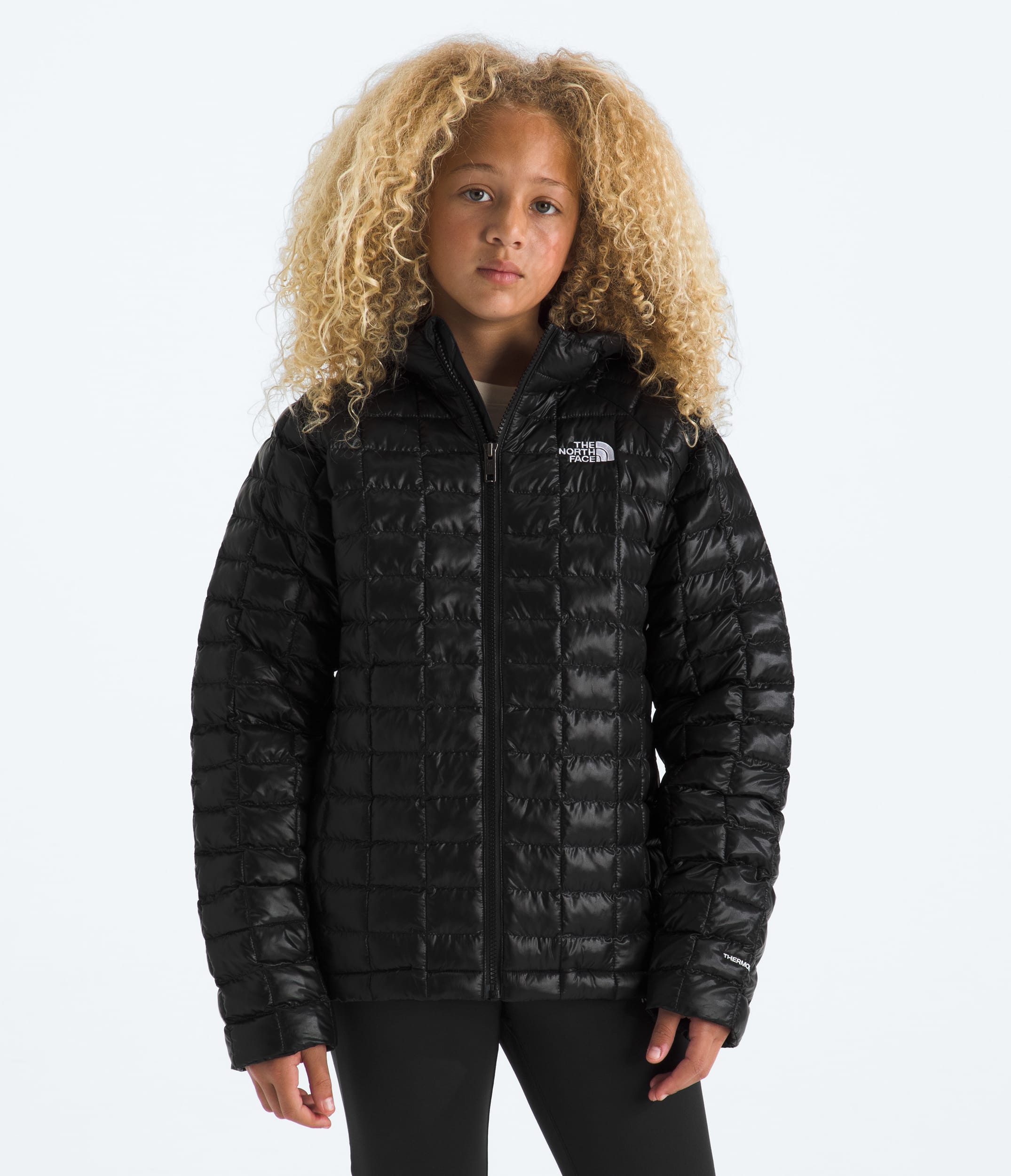 Boys  Girls THERMOBALL Hooded Jacket TNF TNF Black HERO3