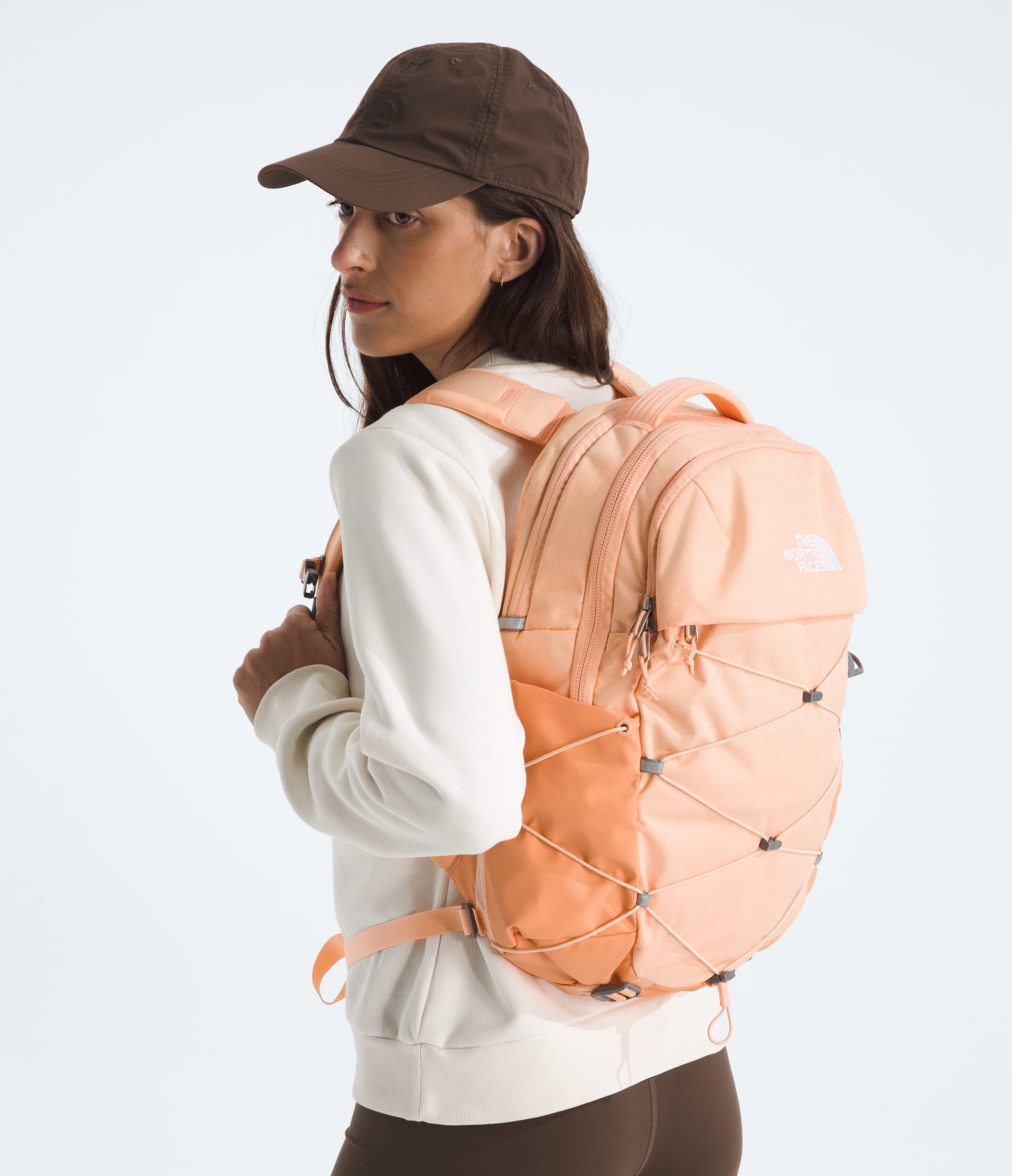 Womens Borealis Backpack TNF Calcite Sand Dark HeatherCalcite Sand MODELBACK