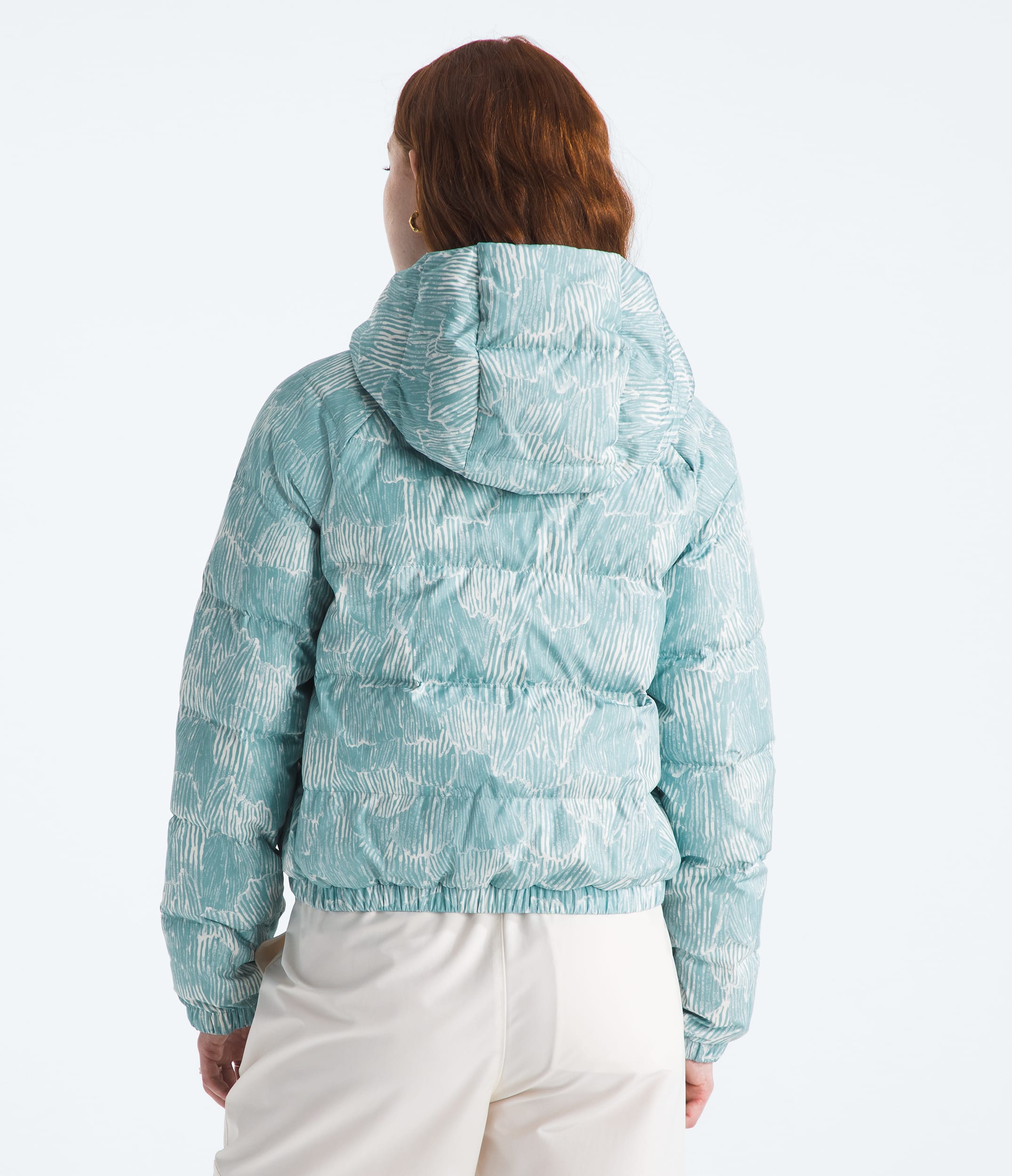 Womens Hydrenalite Down HoodiePrint TNF BACK