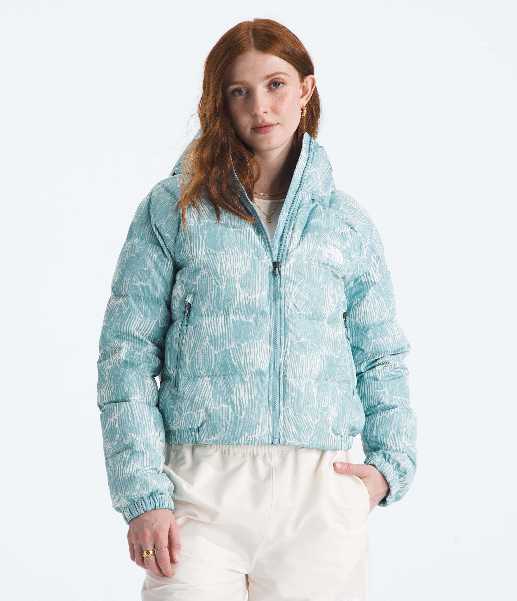 Womens Hydrenalite Down HoodiePrint TNF Main