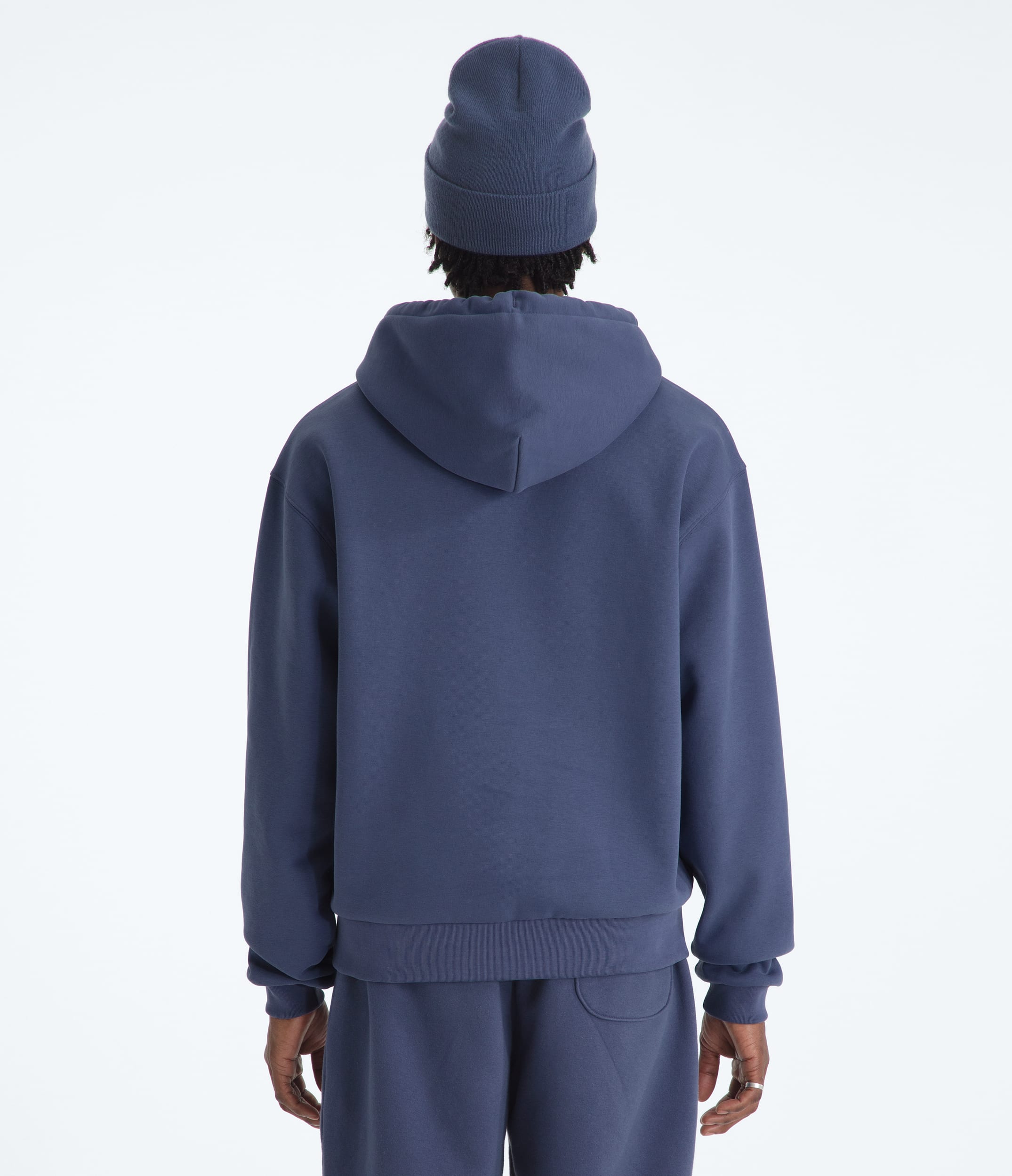 Mens TNF Red Box Hoodie TNF Lunar Blue BACK