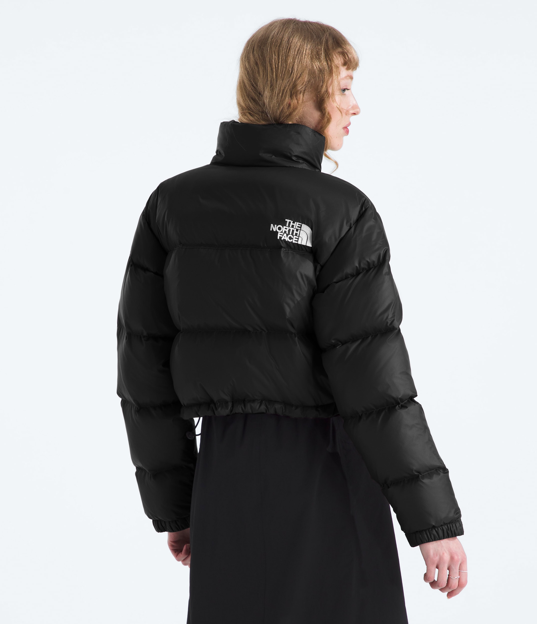 Womens Nuptse Short Jacket TNF BACK