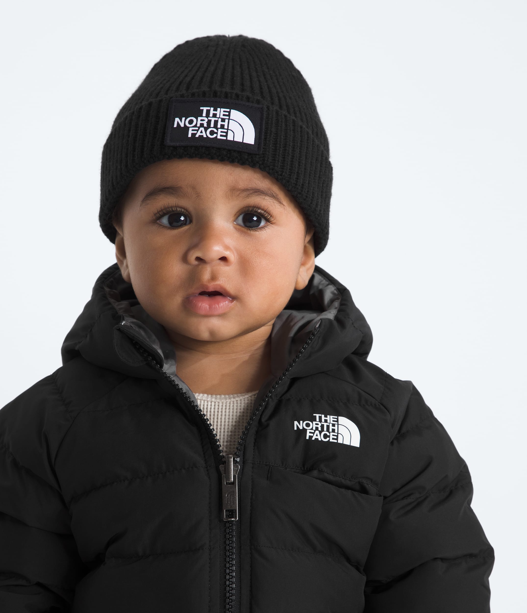Baby Logo Box Beanie TNF MODELBACK