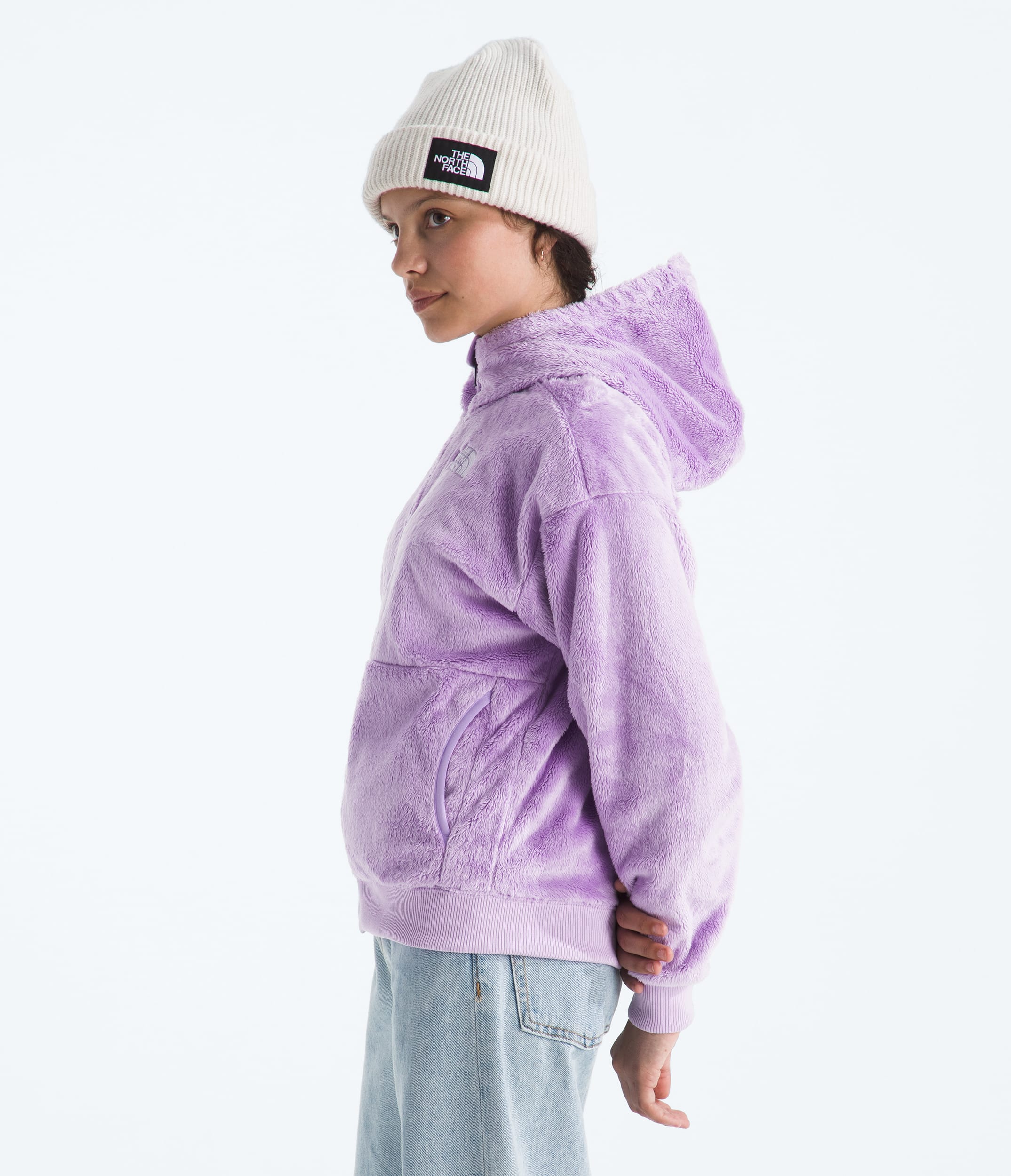 Chandail  capuche Osito avec fermeture clair intgrale pour filles TNF MODEL34