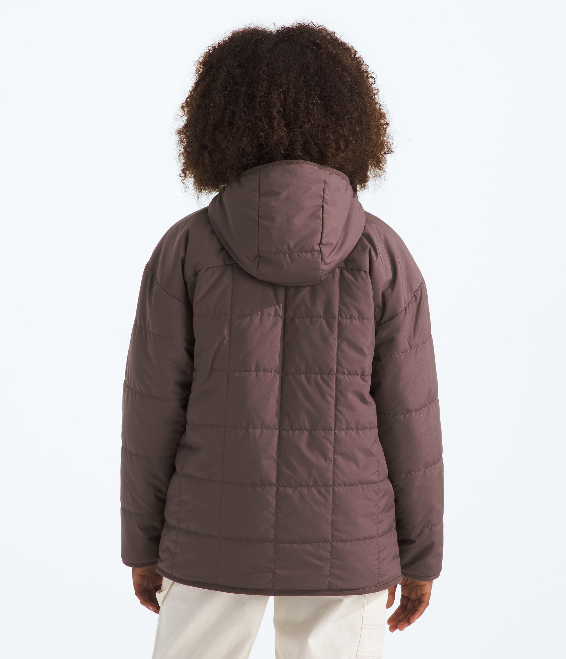 Girls Reversible Shasta Short Parka TNF BACK