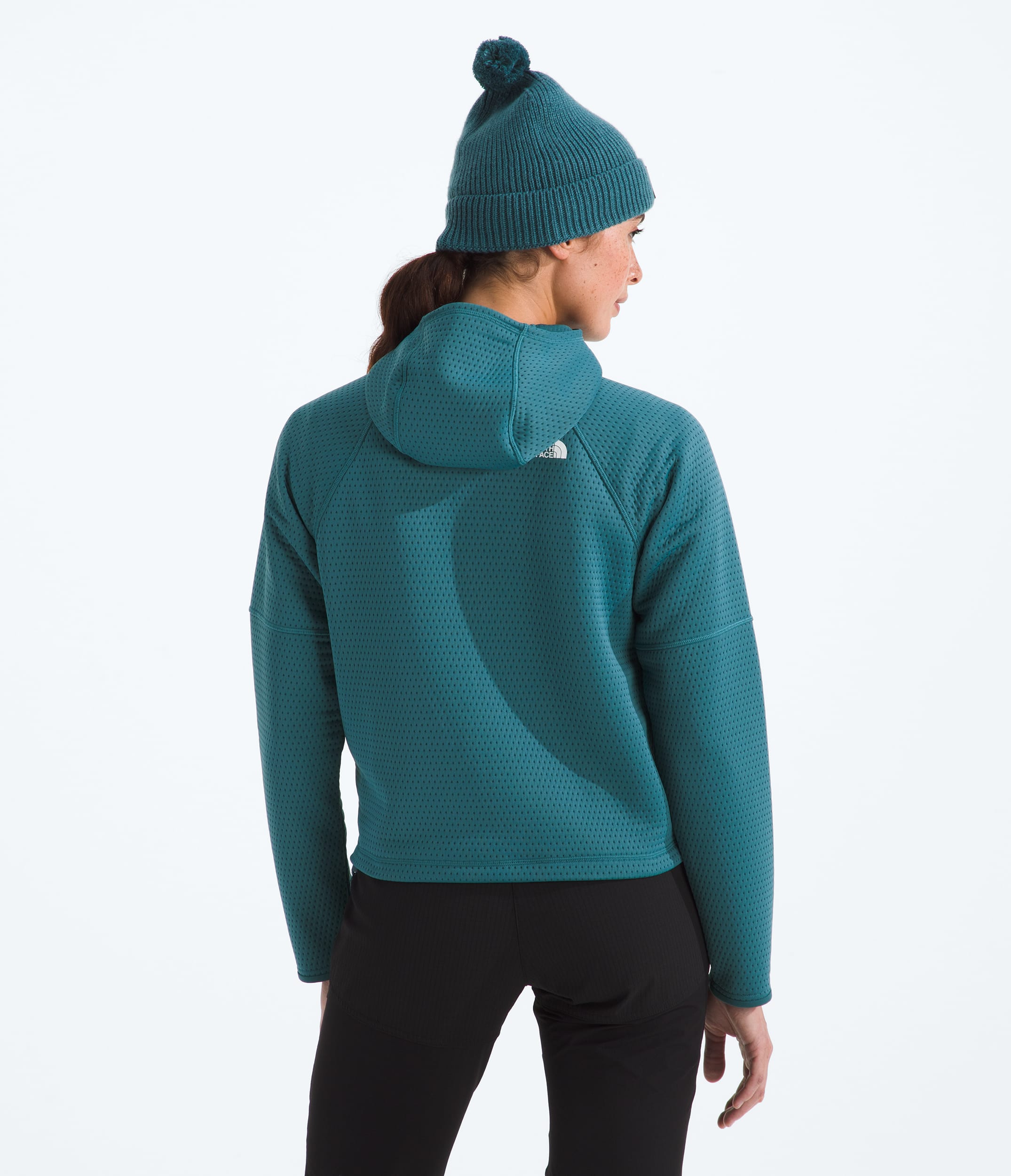 Womens DOTKNIT Thermal FullZip Hoodie TNF BACK