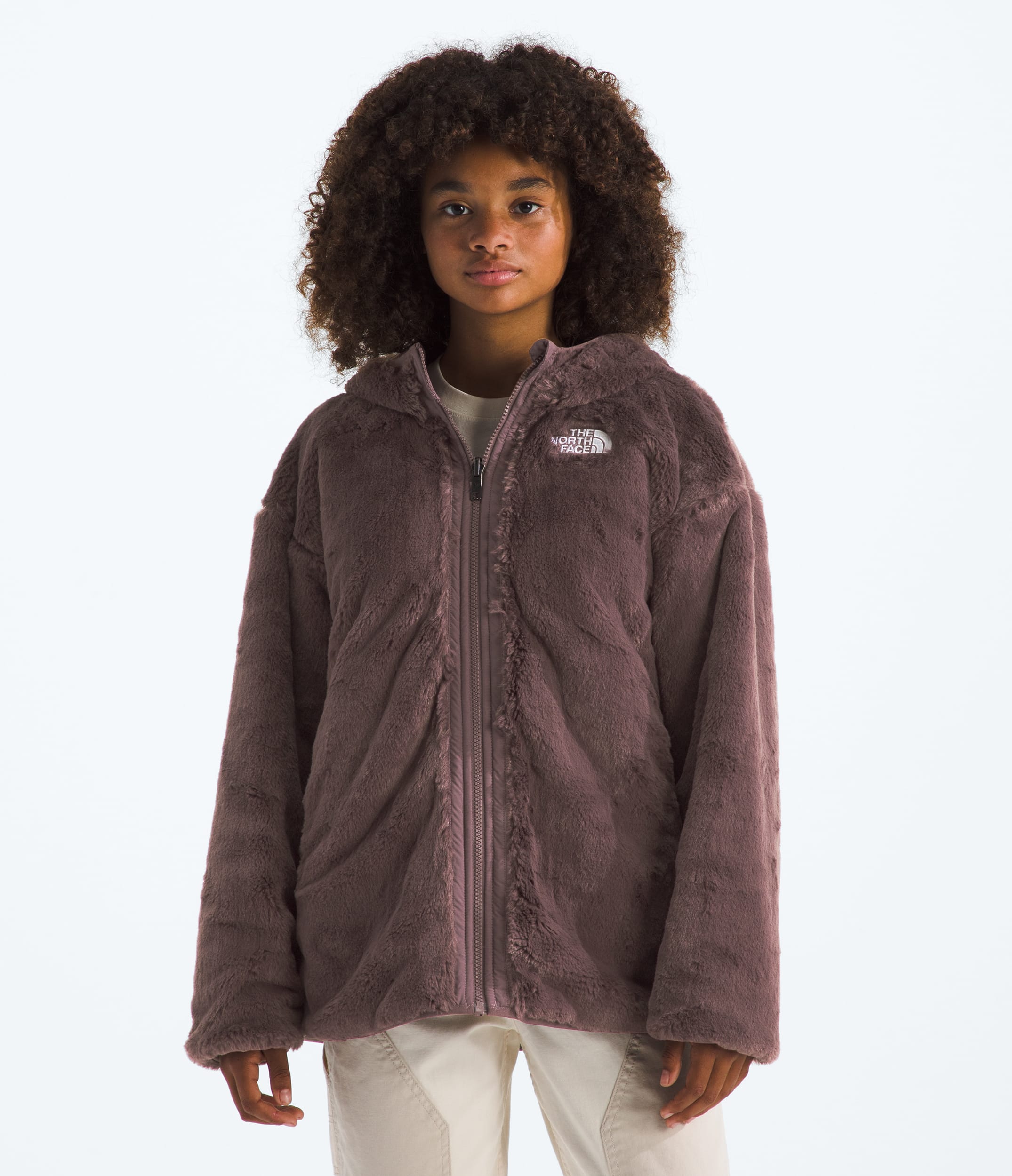 Girls Reversible Shasta Short Parka TNF HEROREV