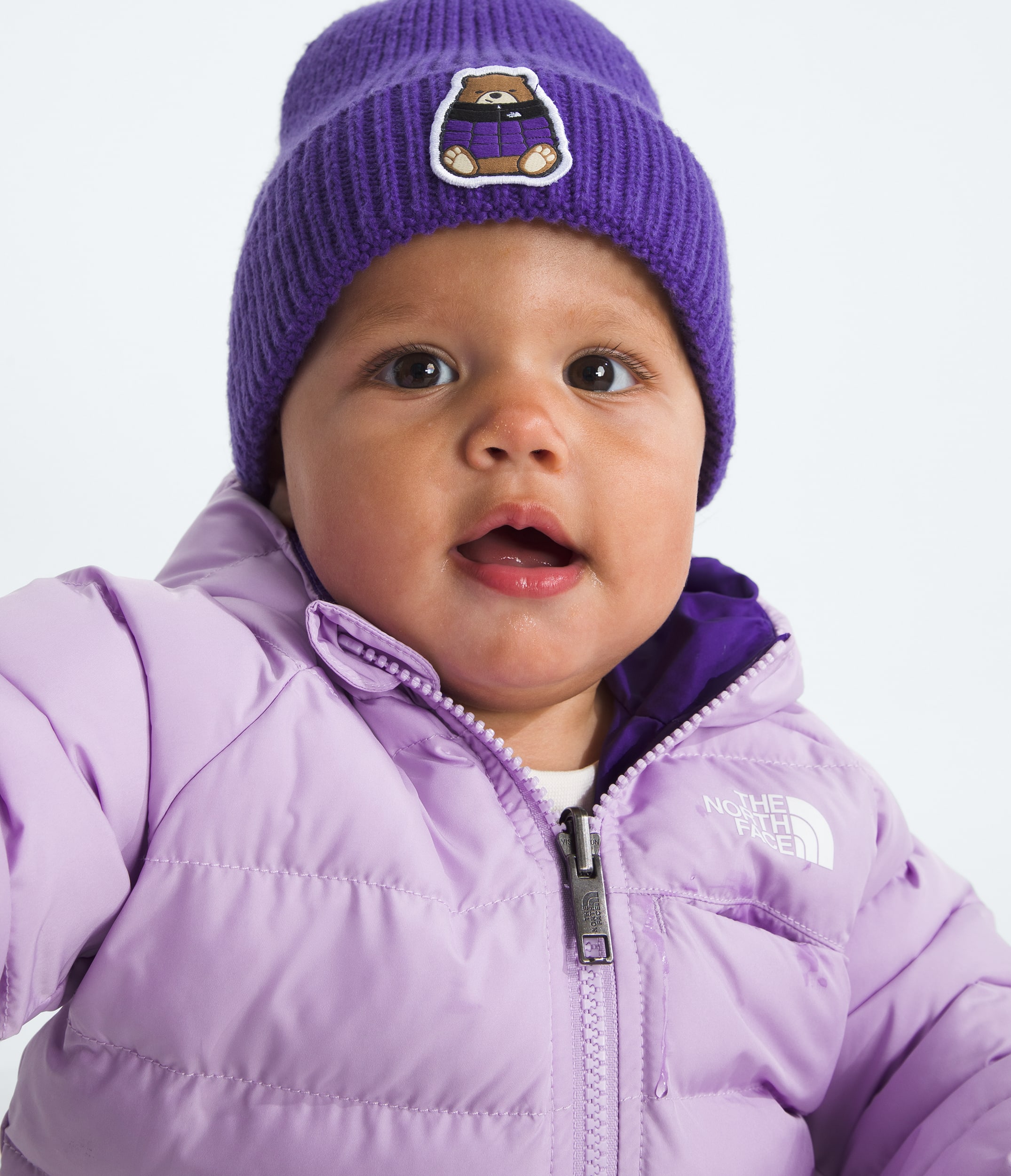Baby Reversible Perrito Hooded Jacket TNF Lite Lilac HERO3