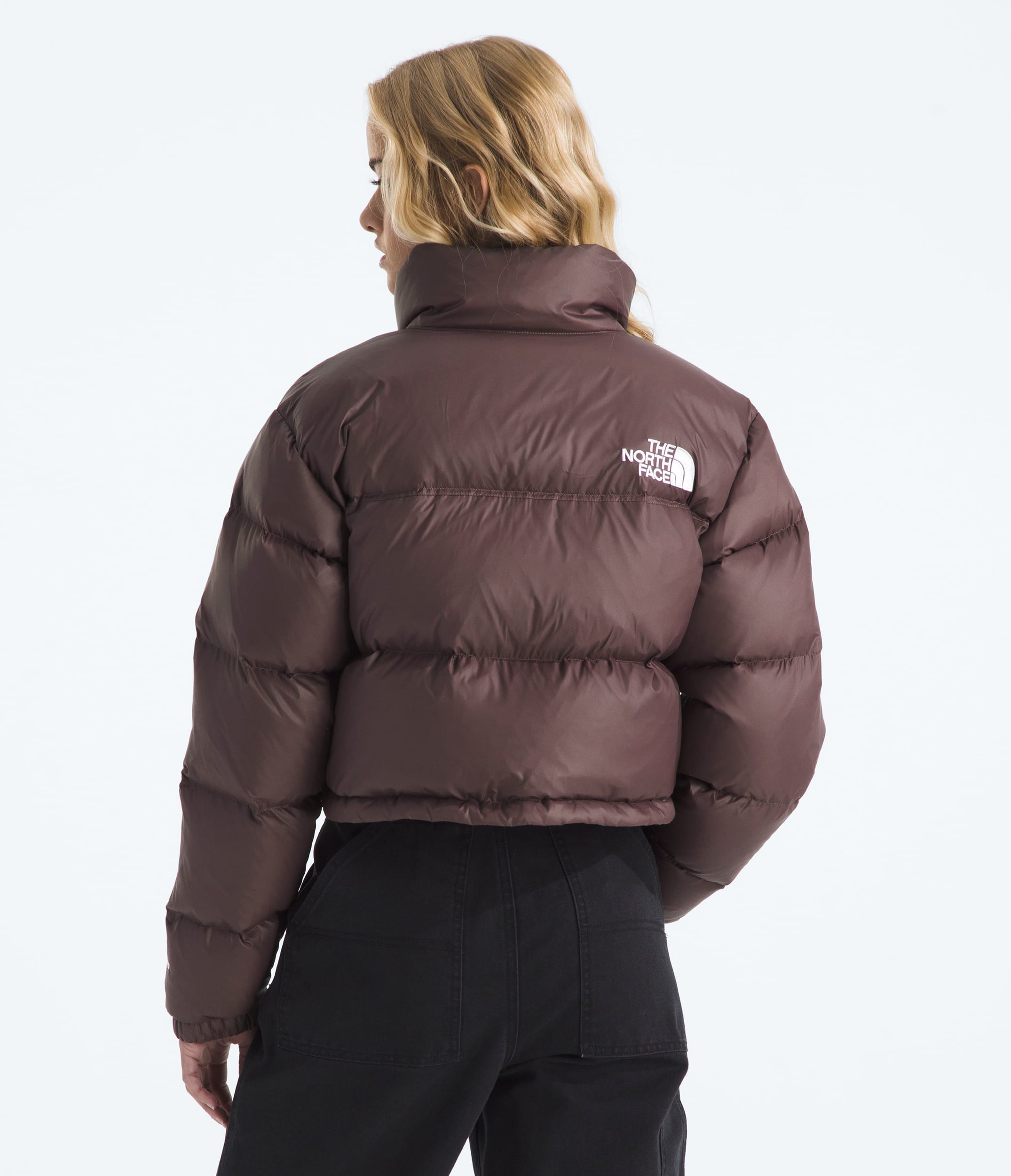 Manteau courte Nuptse pour femme TNF BACK
