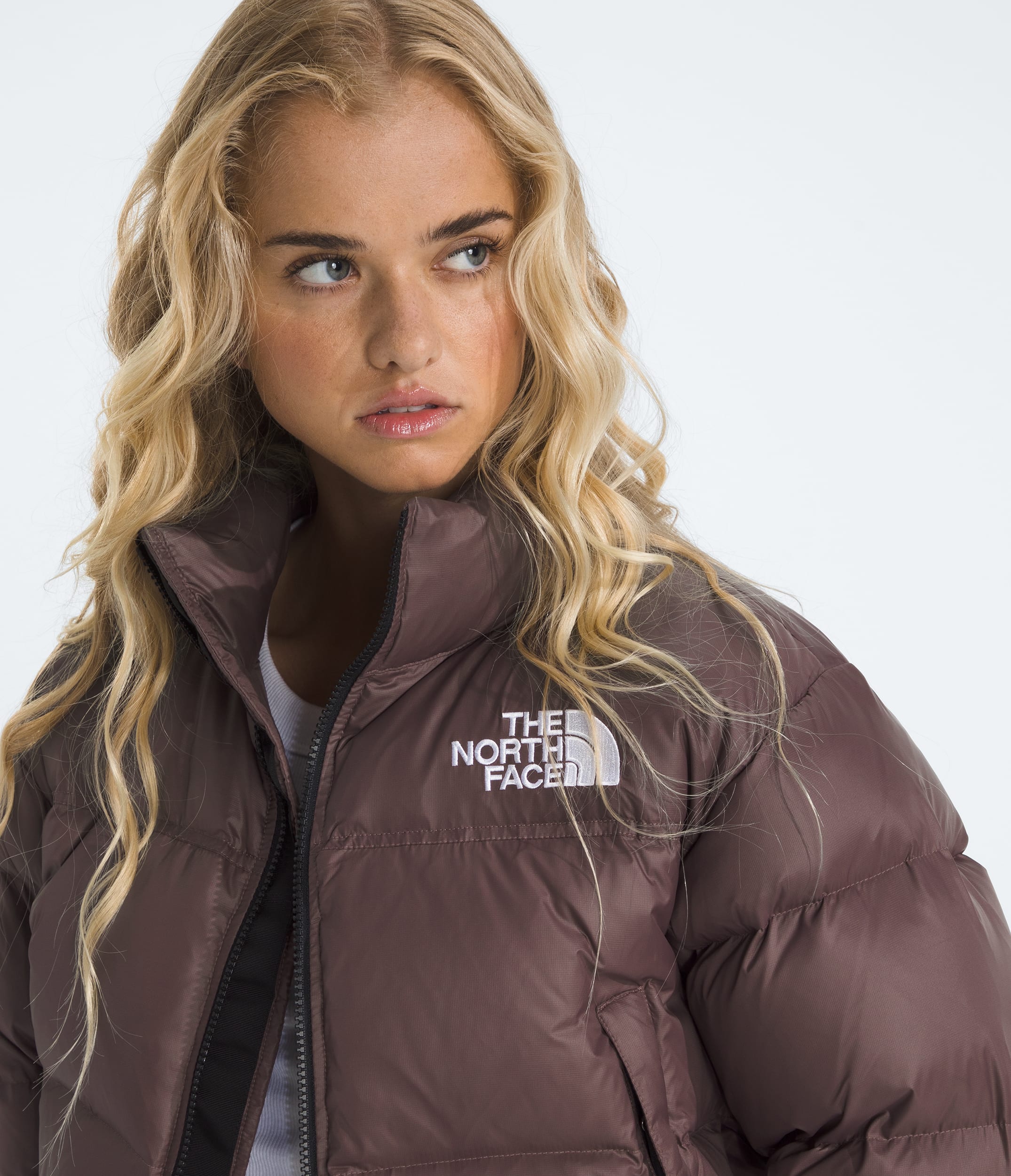 Manteau courte Nuptse pour femme TNF HERO3