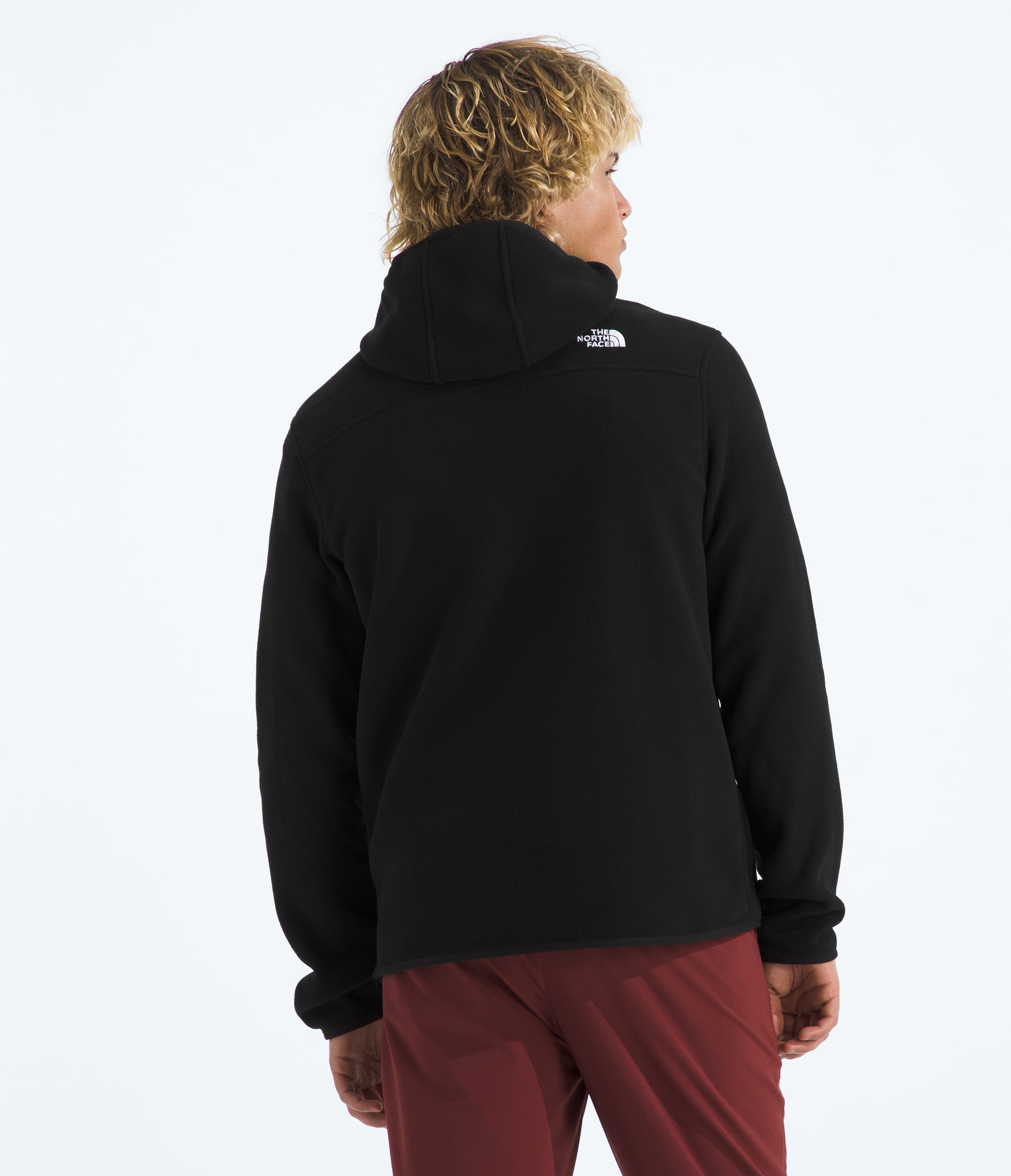 Mens Glacier Fleece Pullover Hoodie TNF BACK
