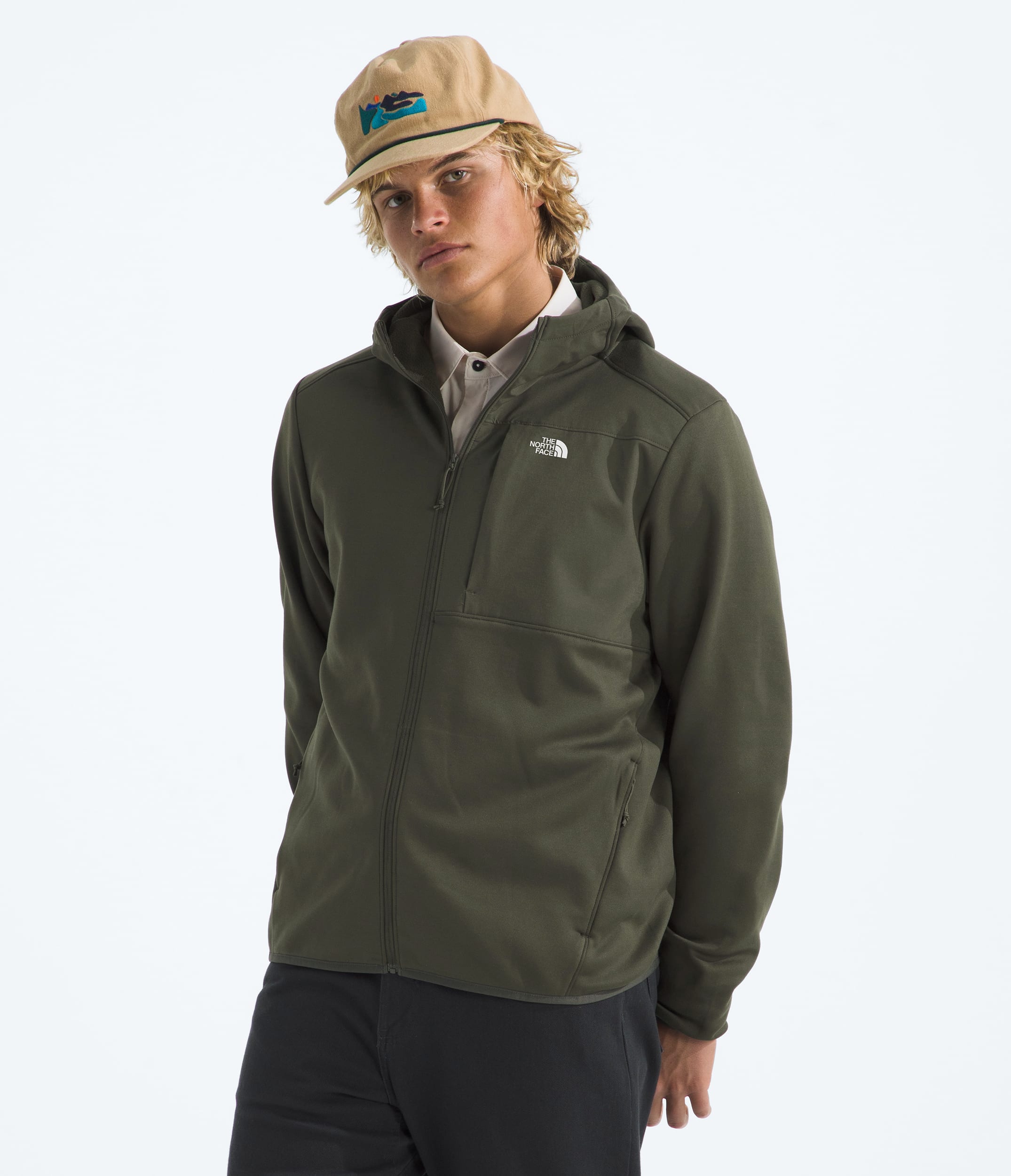 Mens TNF Performance Fleece FullZip Hoodie TNF Main