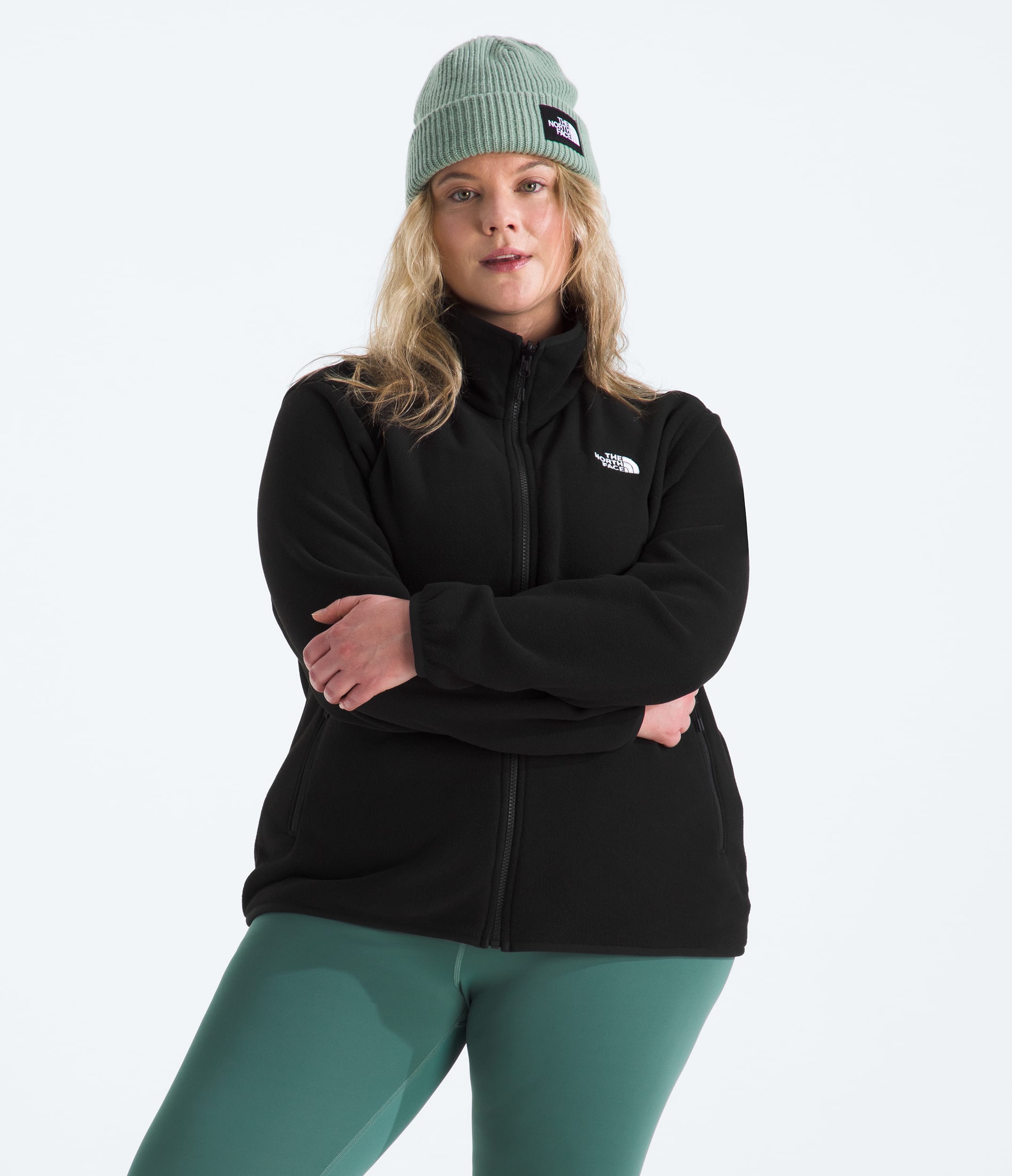 Womens Plus Glacier Fleece Jacket TNF Main