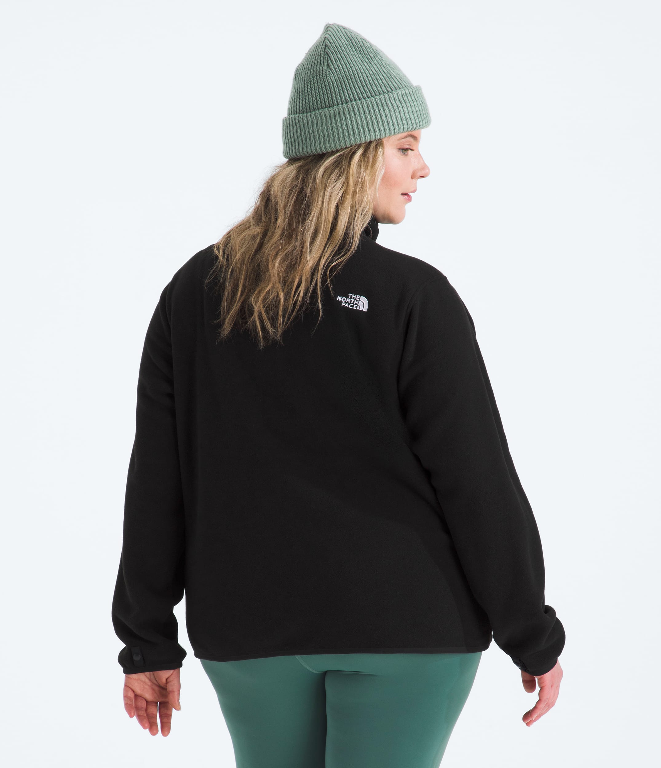 Womens Plus Glacier Fleece Jacket TNF BACK