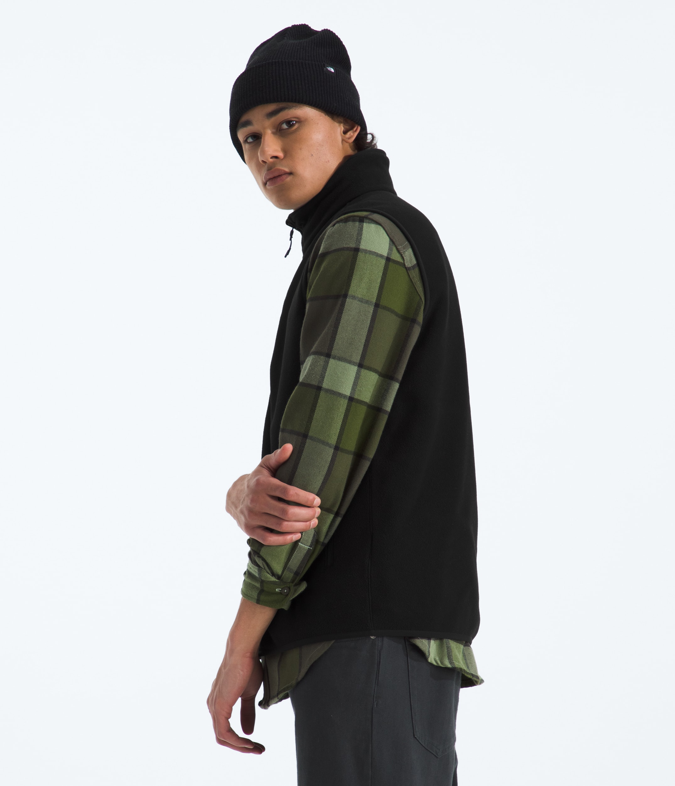 Mens Glacier Fleece Vest TNF MODEL34