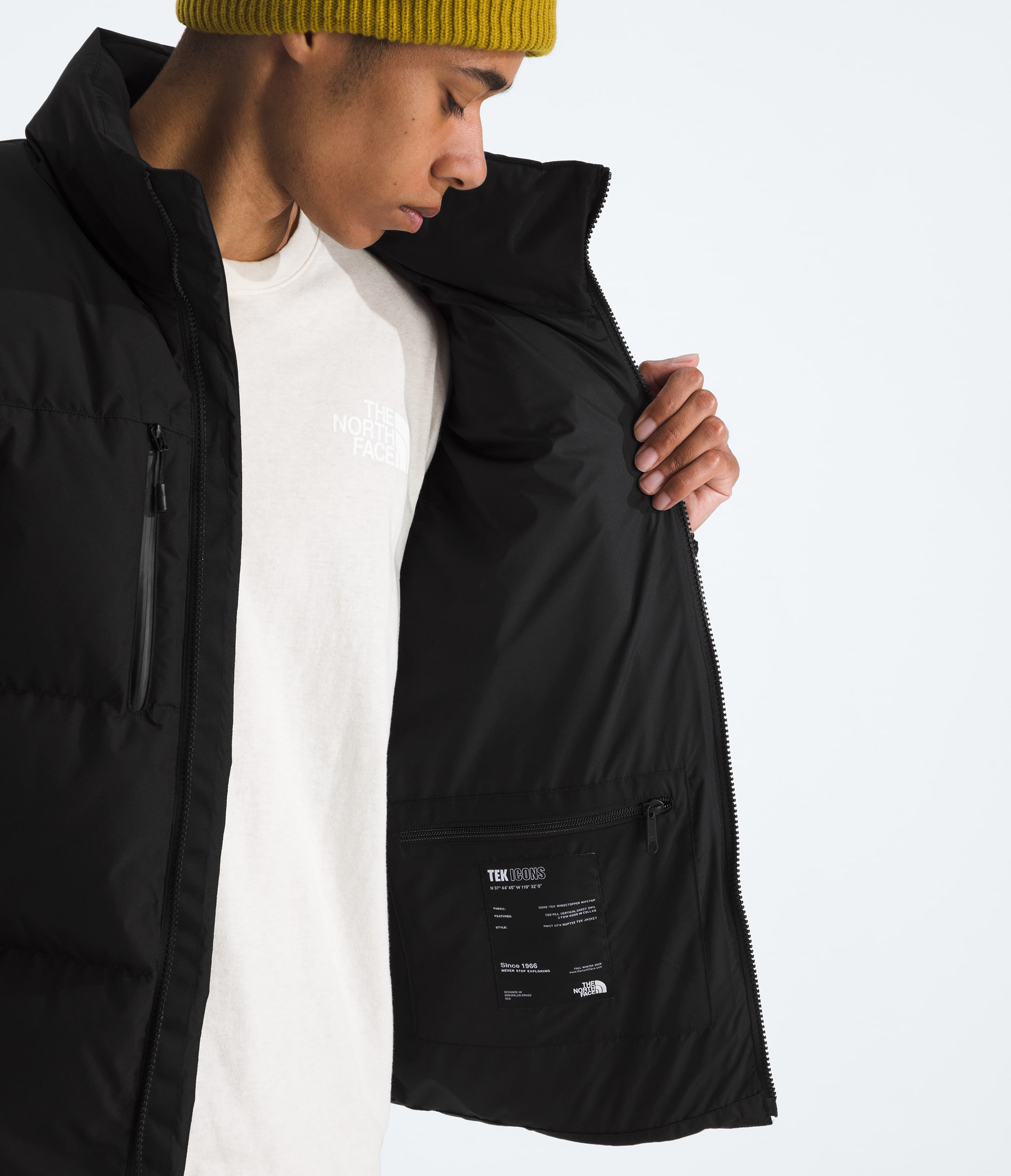 Manteau RMST GORETEX Nuptse Tek pour hommes TNF MODELINT