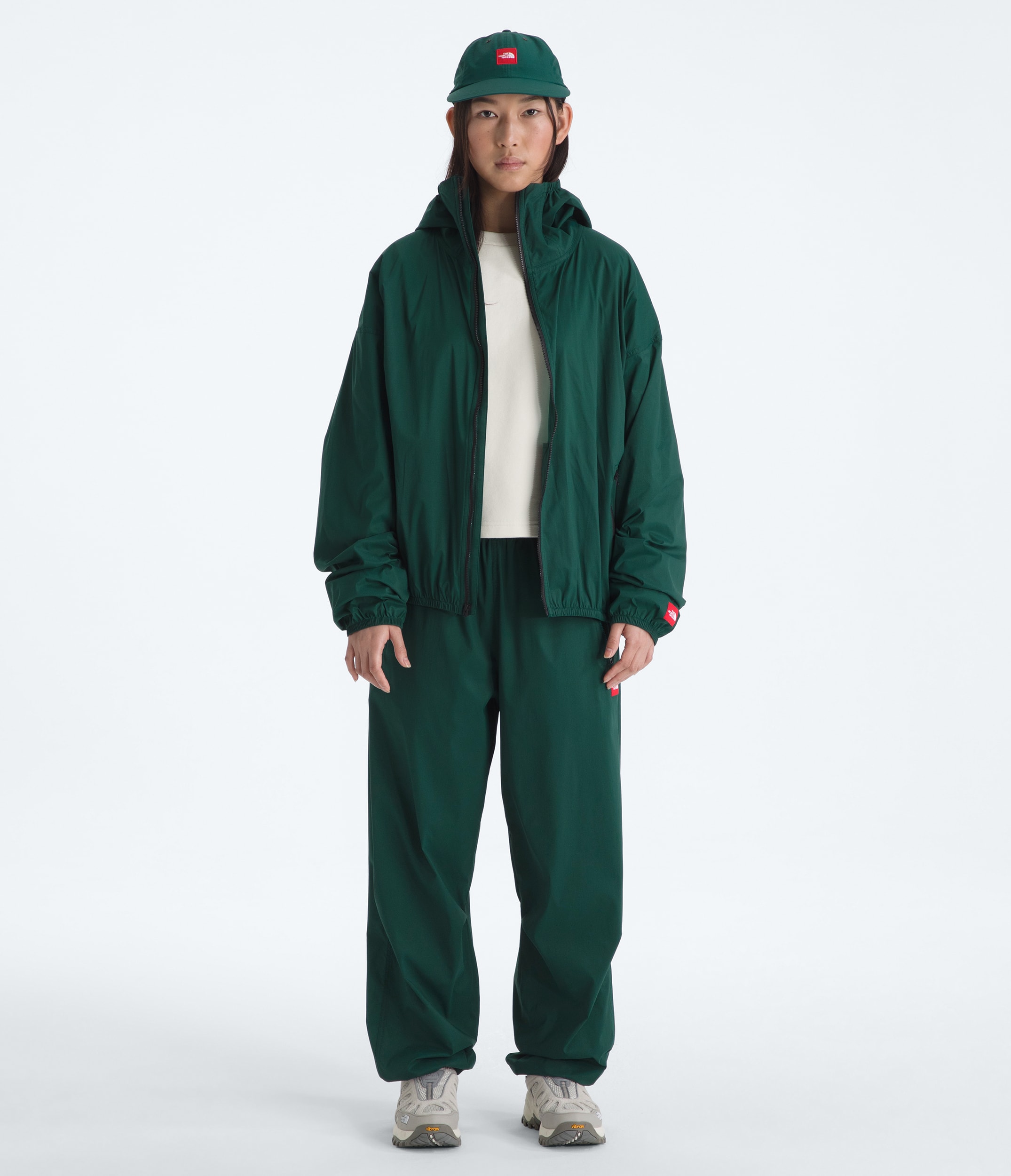 Mens TNF Red Box Packable Hooded Wind Jacket TNF HERO3