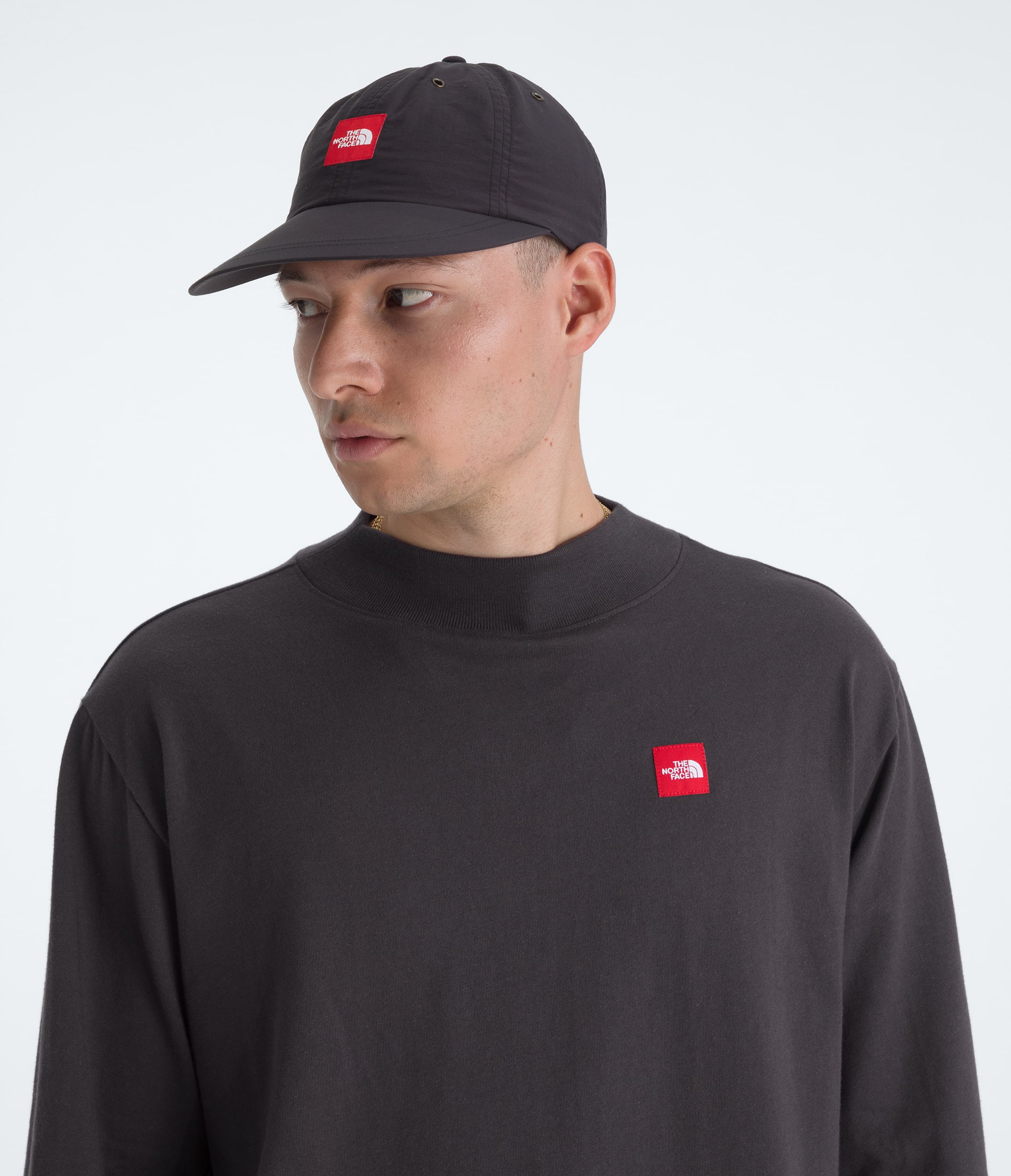 Mens TNF Red Box LongSleeve Tee TNF Obsidian ALT1