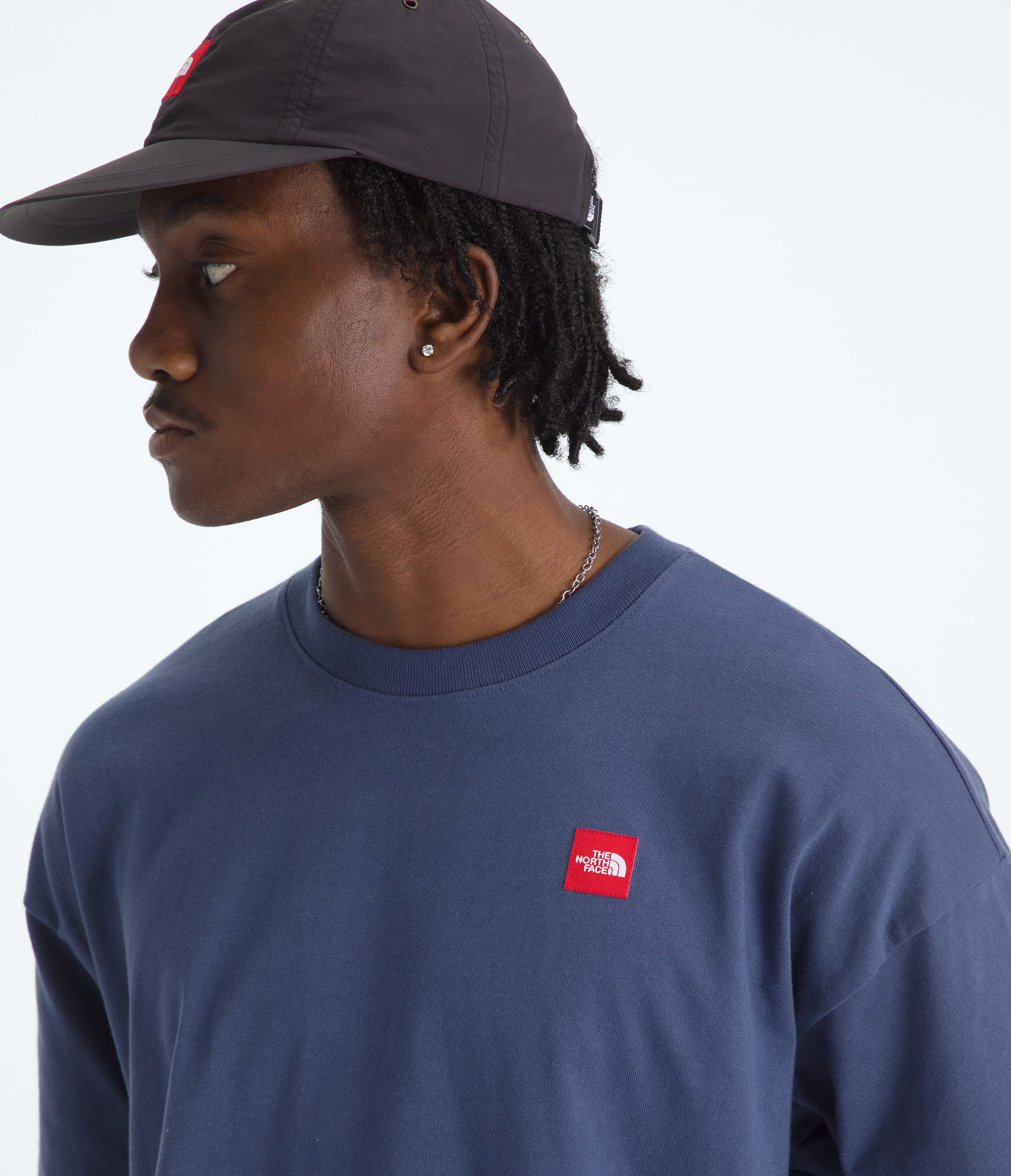 Mens TNF Red Box ShortSleeve Tee TNF Lunar Blue ALT1