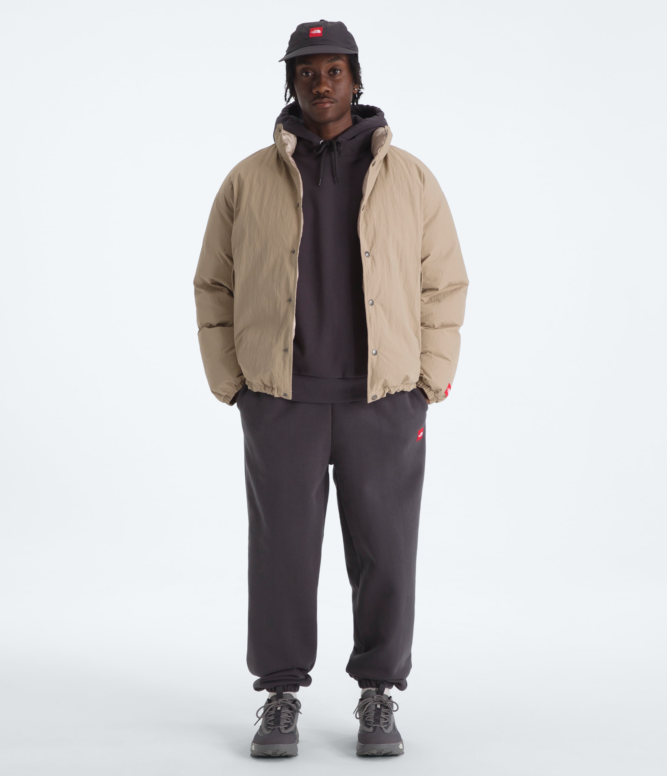 Mens TNF Red Box Down Jacket TNF HERO2