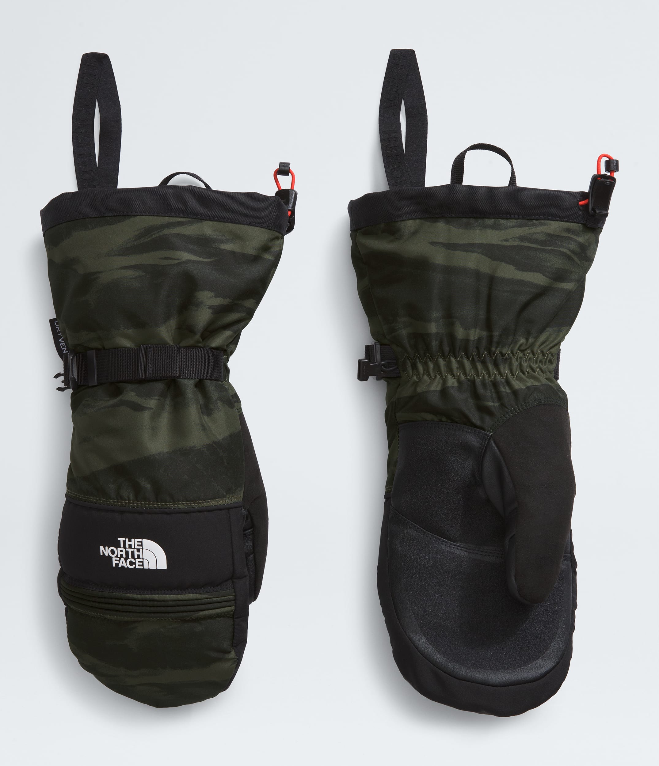 Mens Montana Ski Mitts TNF New Taupe Green Edge Of Light Print HERO