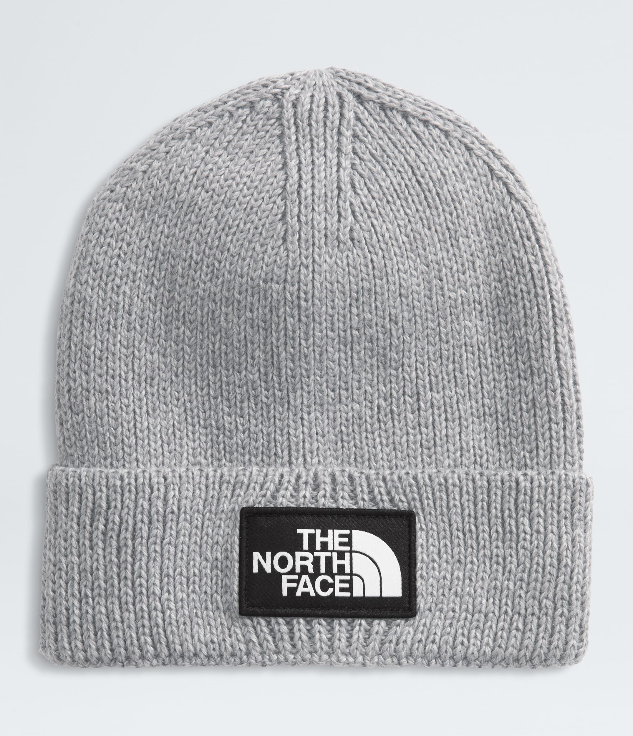 TNF Logo Box Cuffed Beanie TNF TNF Medium Grey Heather HERO