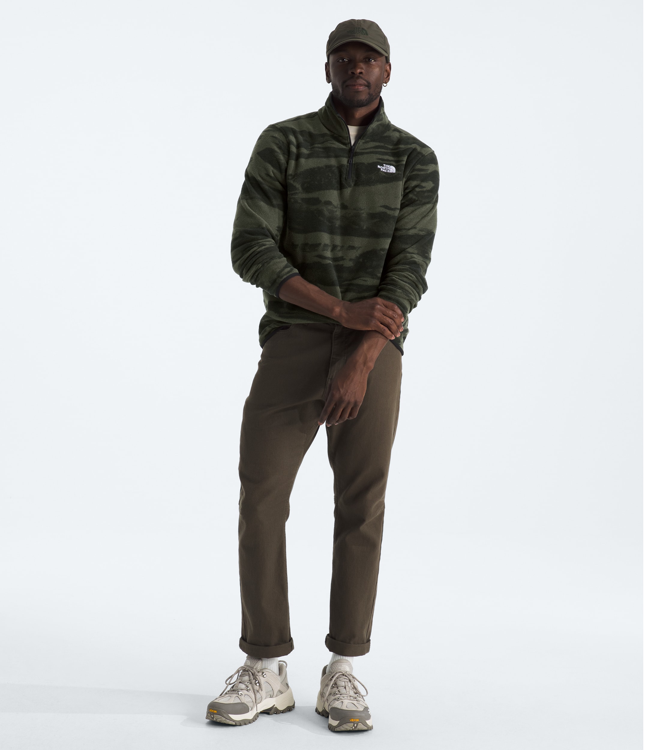 Mens Glacier Fleece ZipPrint TNF HERO2