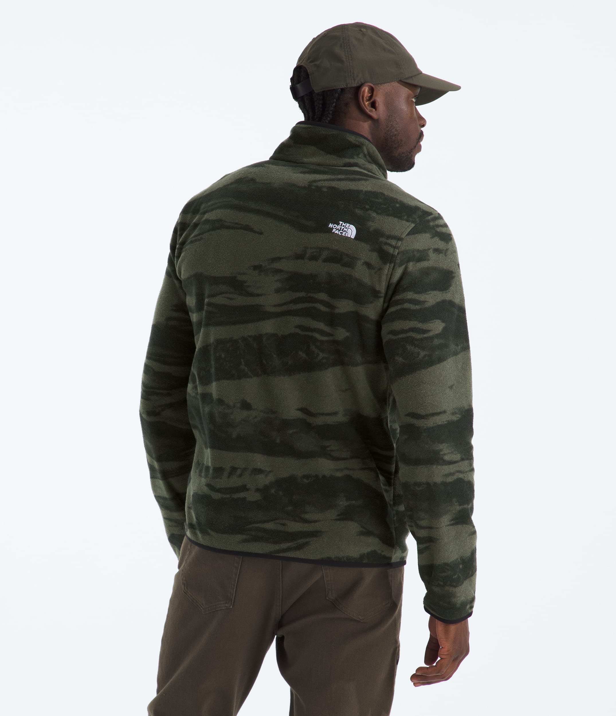 Mens Glacier Fleece ZipPrint TNF BACK