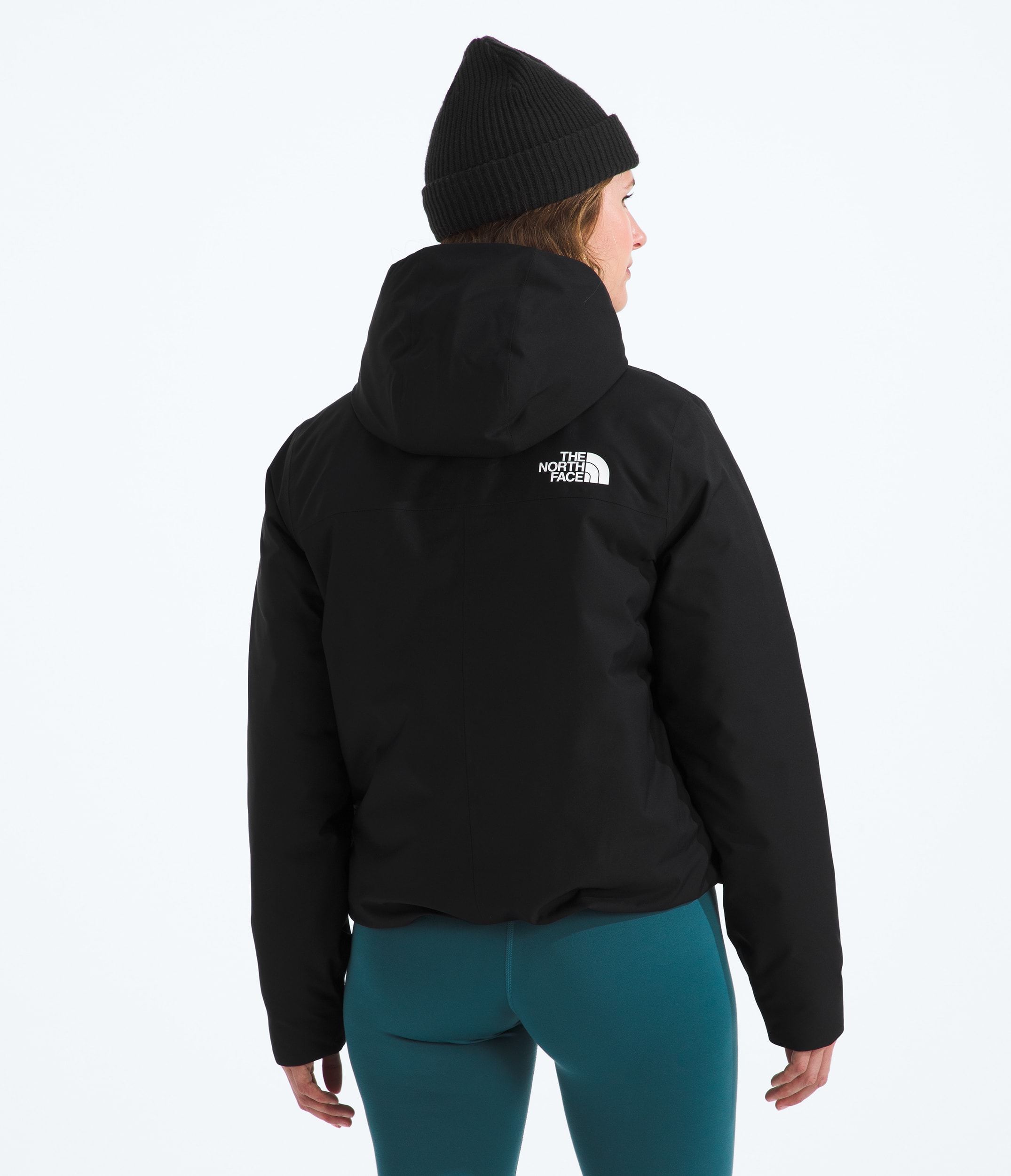 Womens TNF Range Down Hooded Jacket TNF BACK