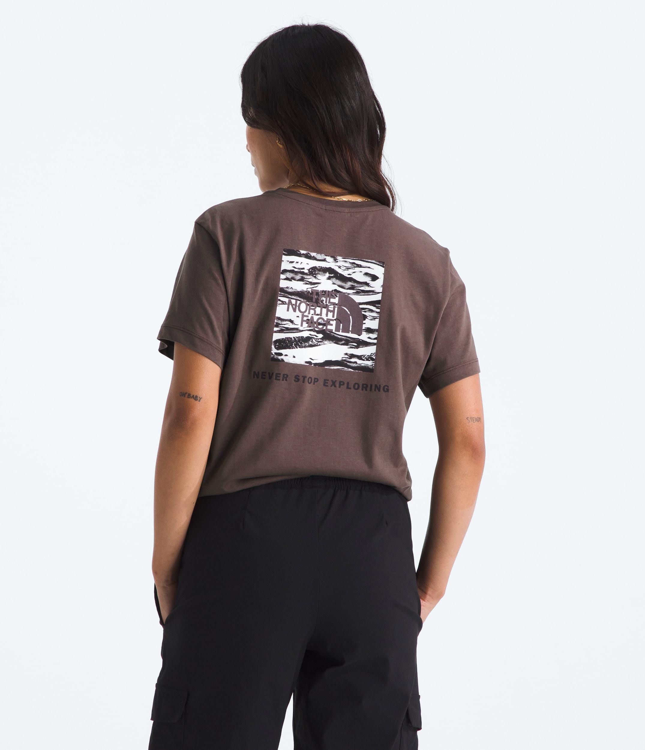 Womens NSE Box Edge Of Light Infill Relaxed Tee TNF Main