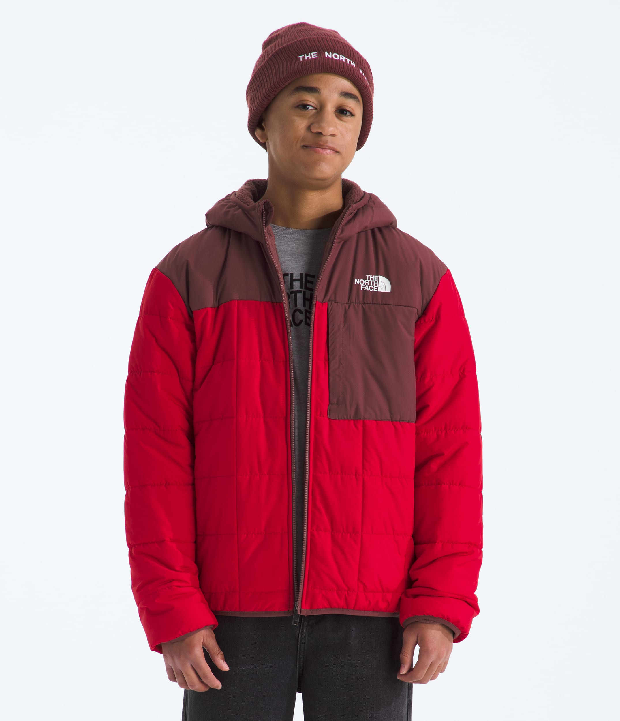 Veste rversible Shasta  fermeture clair pour garons TNF HERO