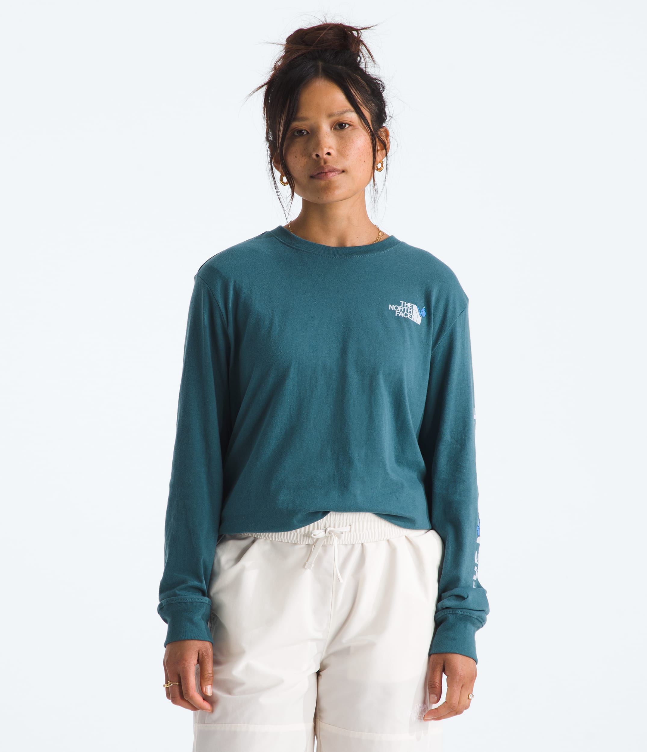 Womens Evolution Butterfly LongSleeve TeeGraphic TNF Main